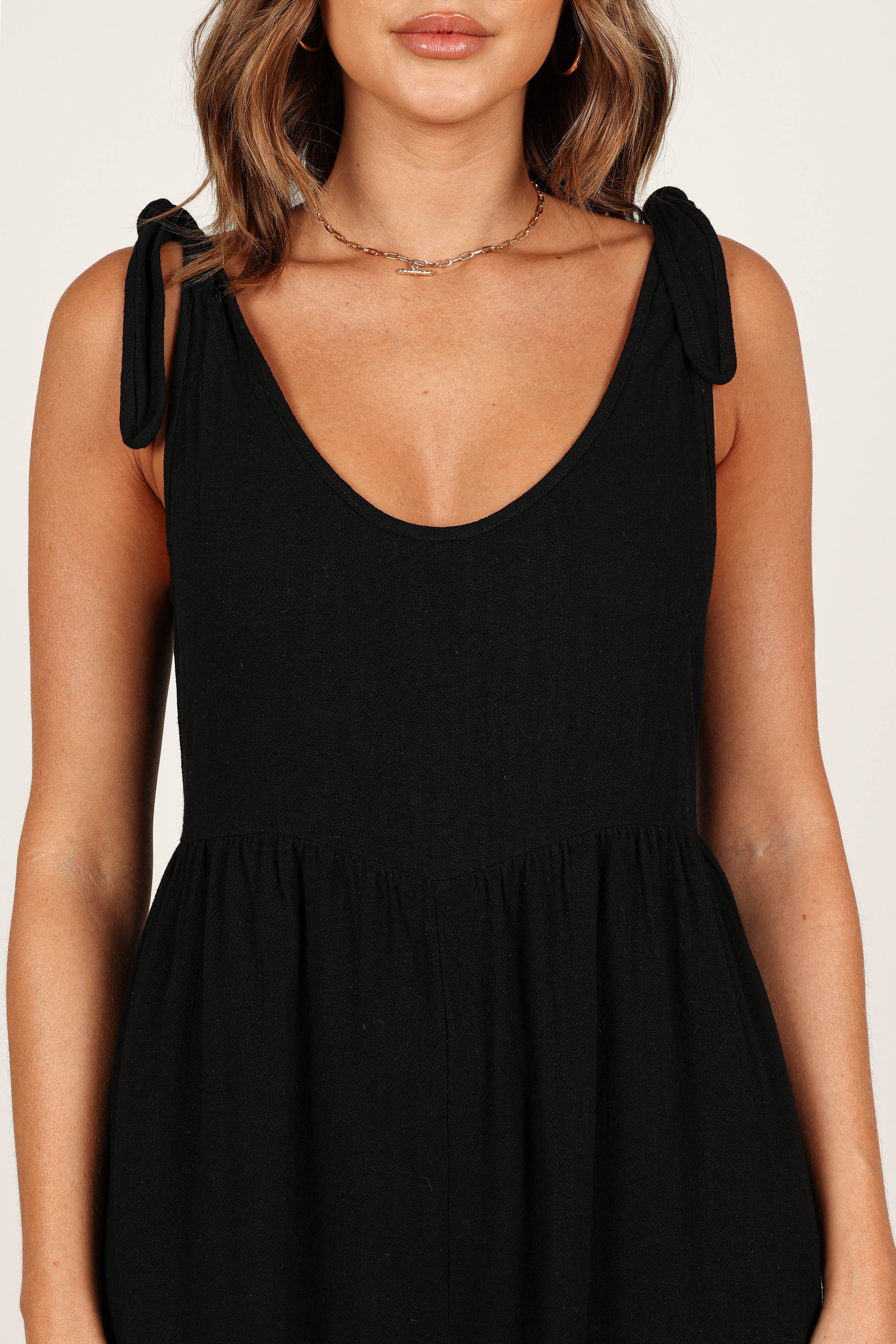 Ayla Linen Jumpsuit - Black