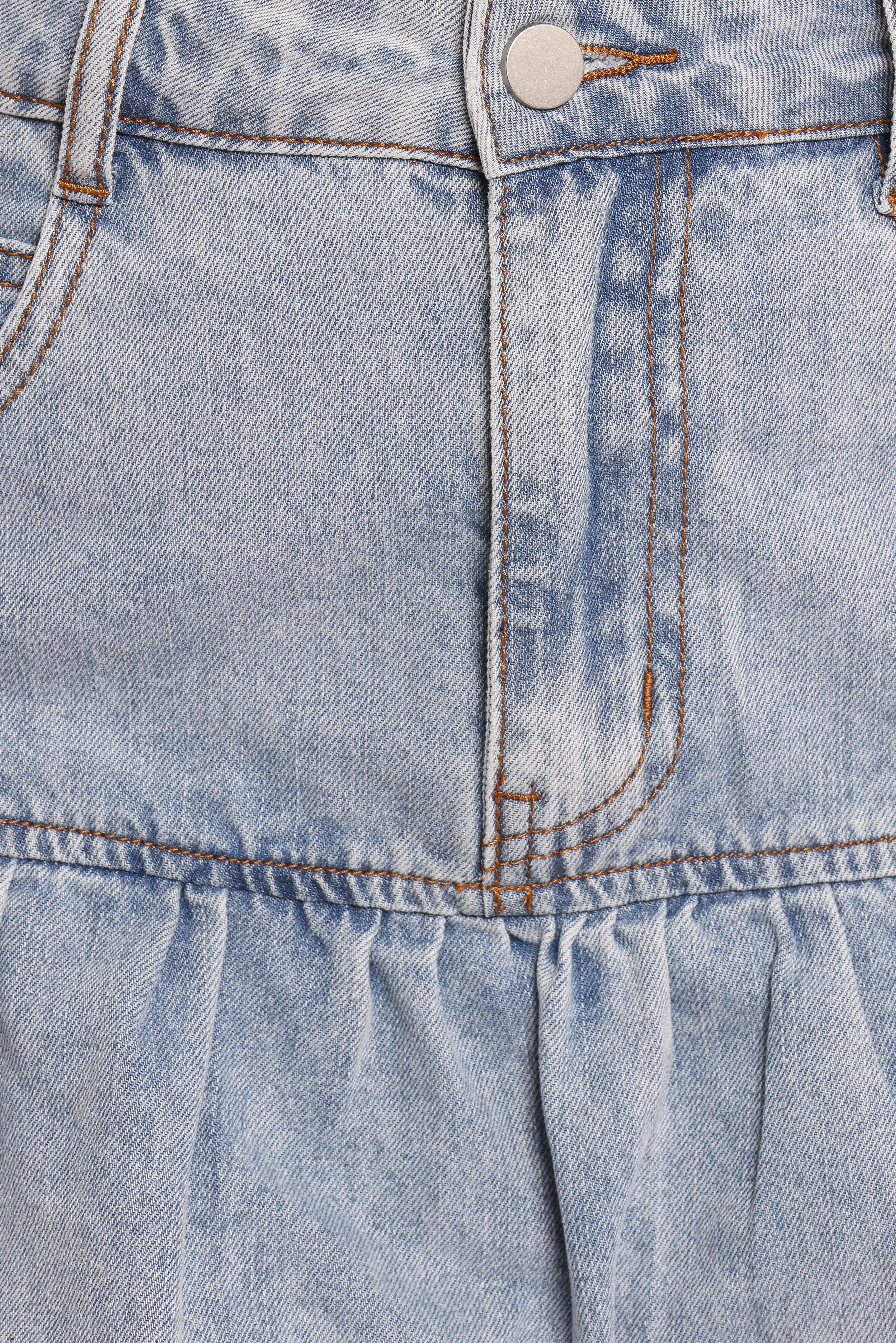 Fomi Denim Bubble Skirt - Medium Denim