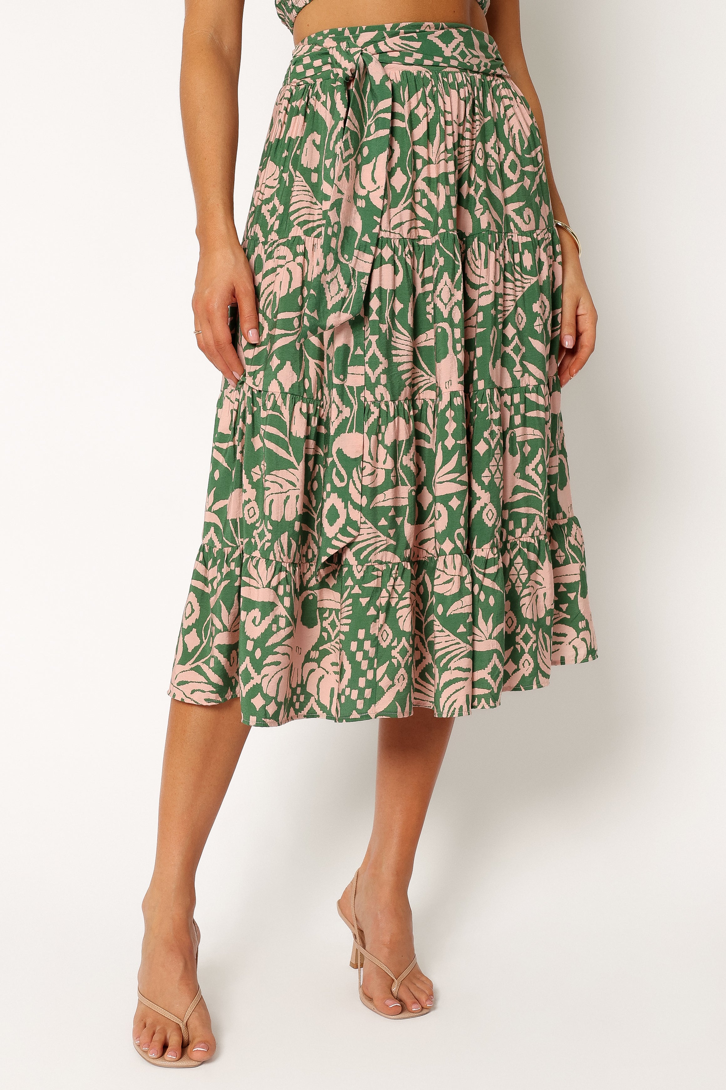 Lani Midi Skirt - Green