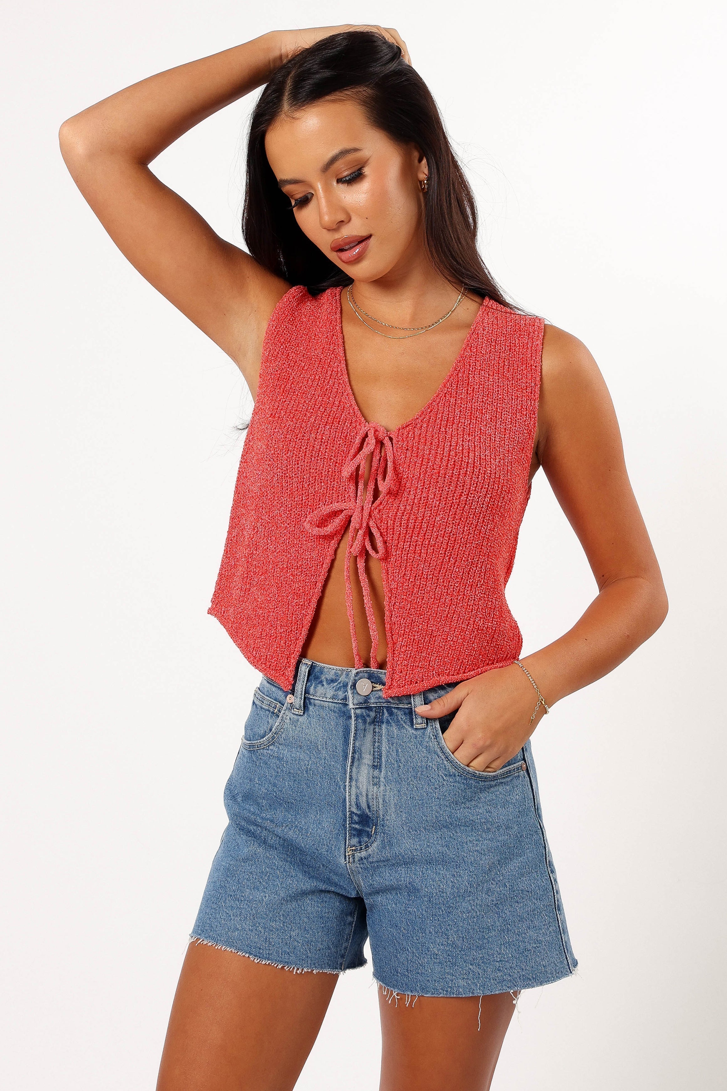 Kendall Knit Top - Red