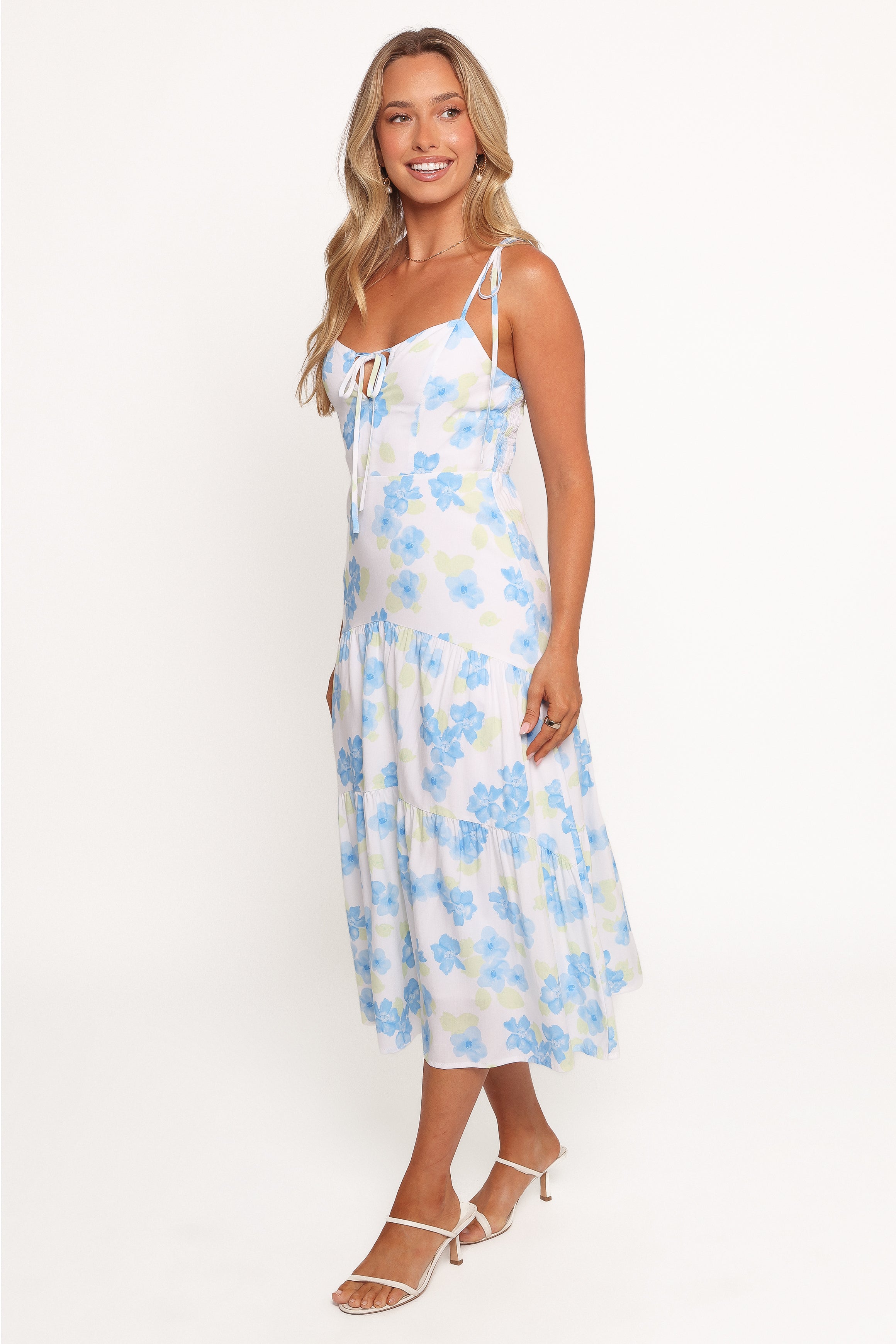 Kieran Midi Dress - Blue Floral