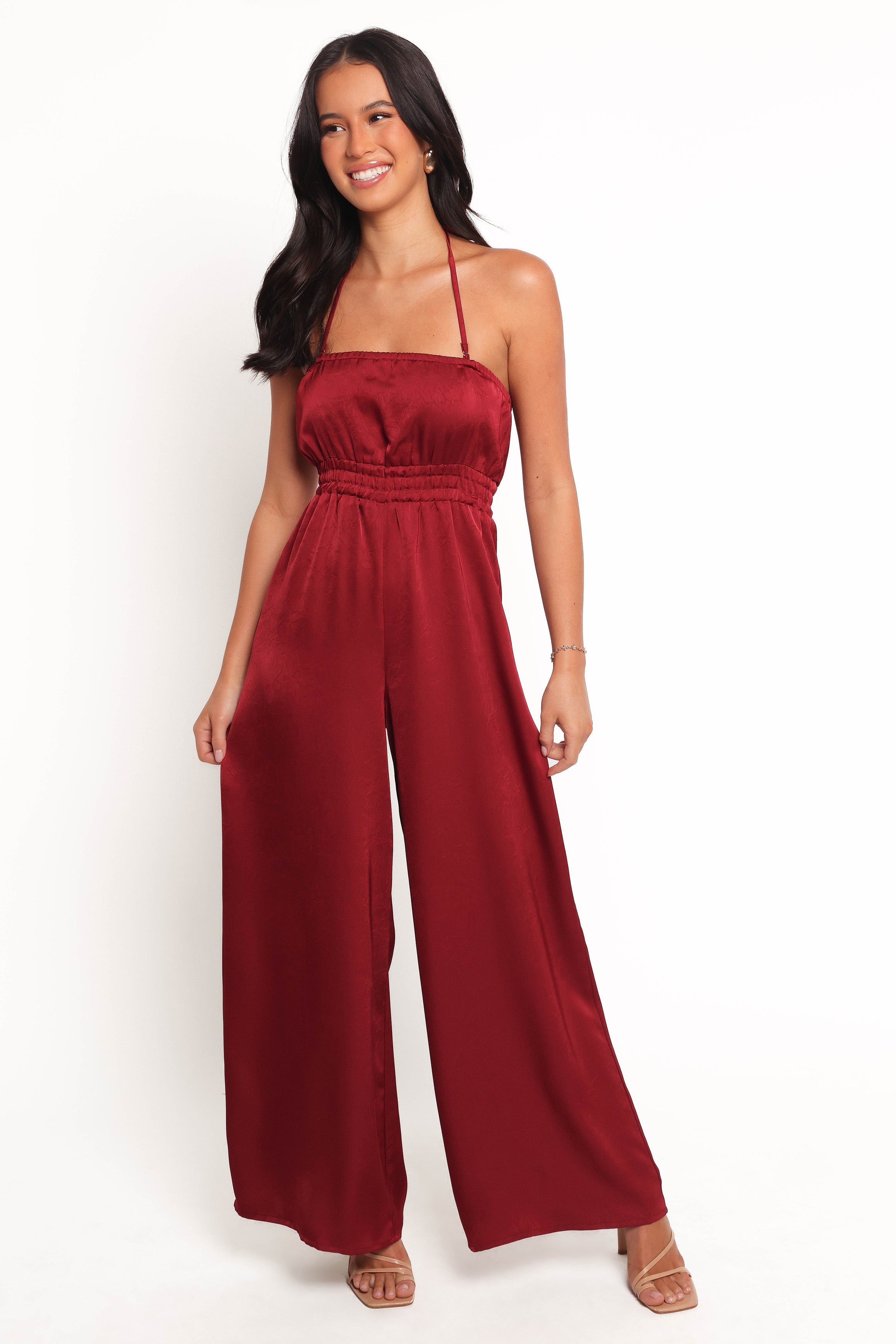 Melanii Jumpsuit - Deep Red