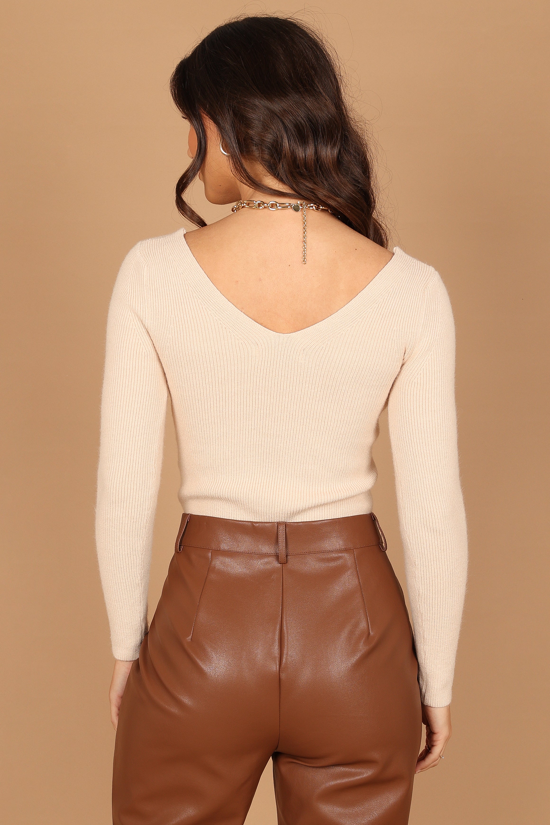 Layah Knit Sweater - Beige