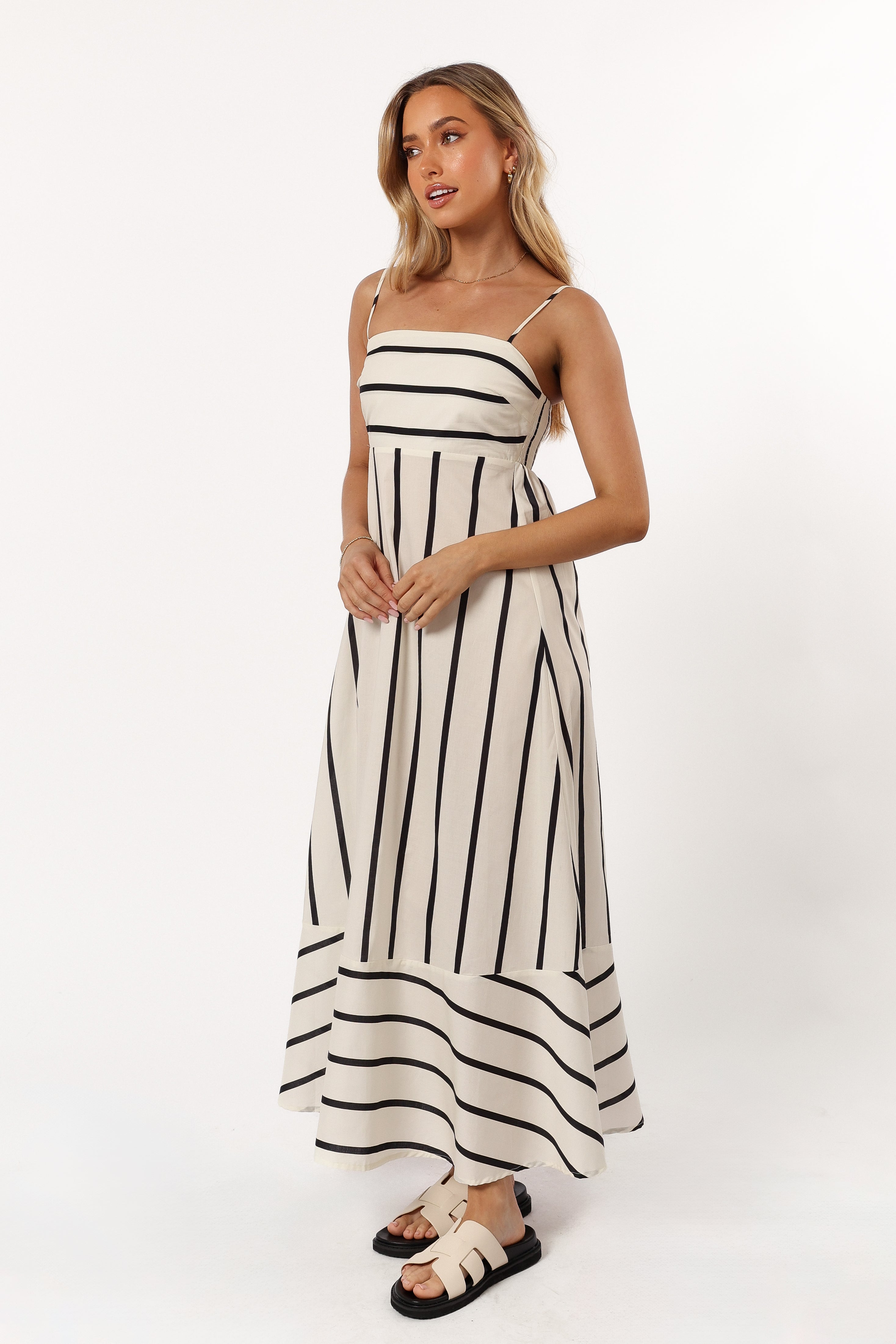 Shantelle Midi Dress - Cream Stripe