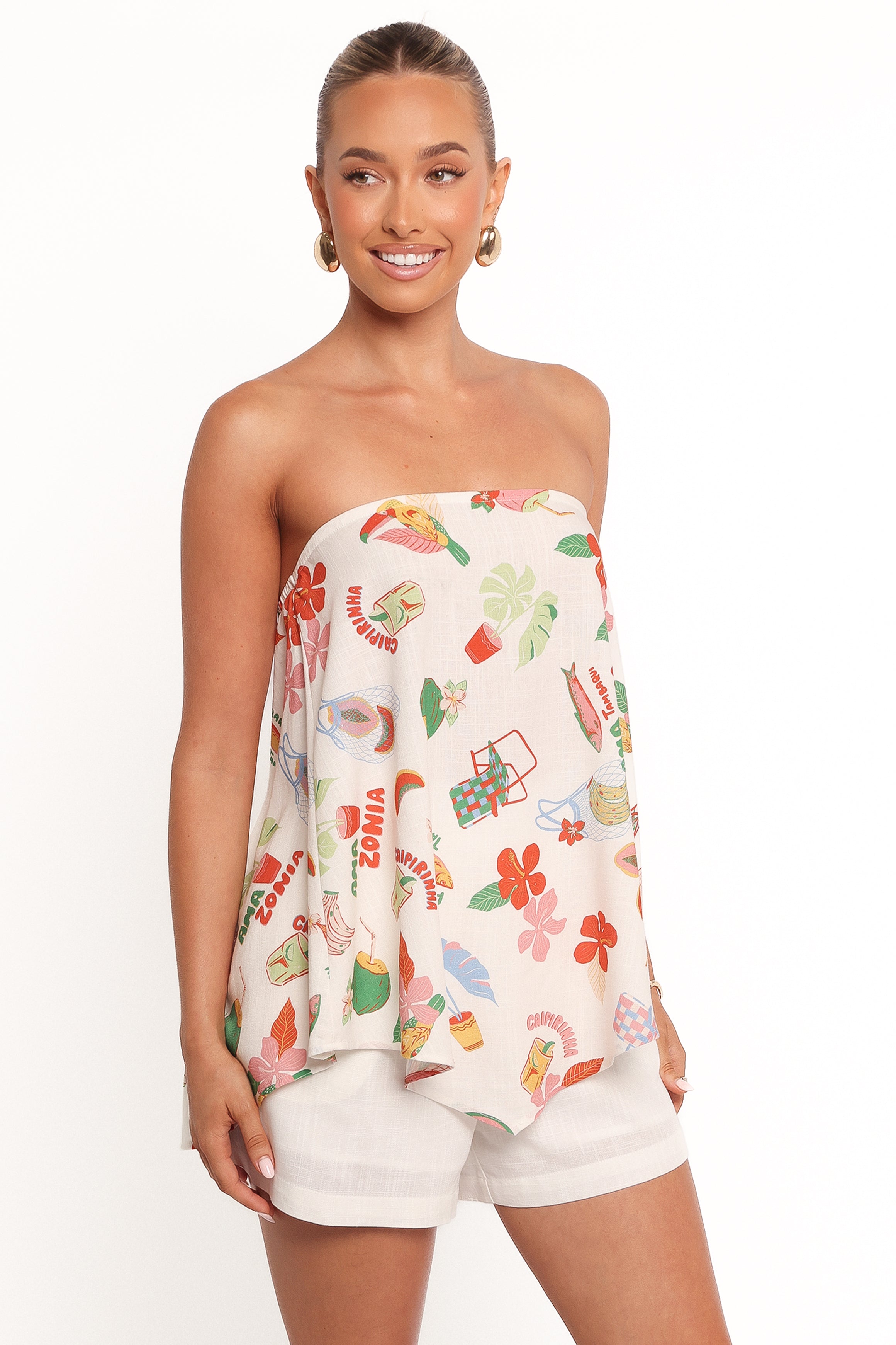 Sui Strapless Top - Alfresco