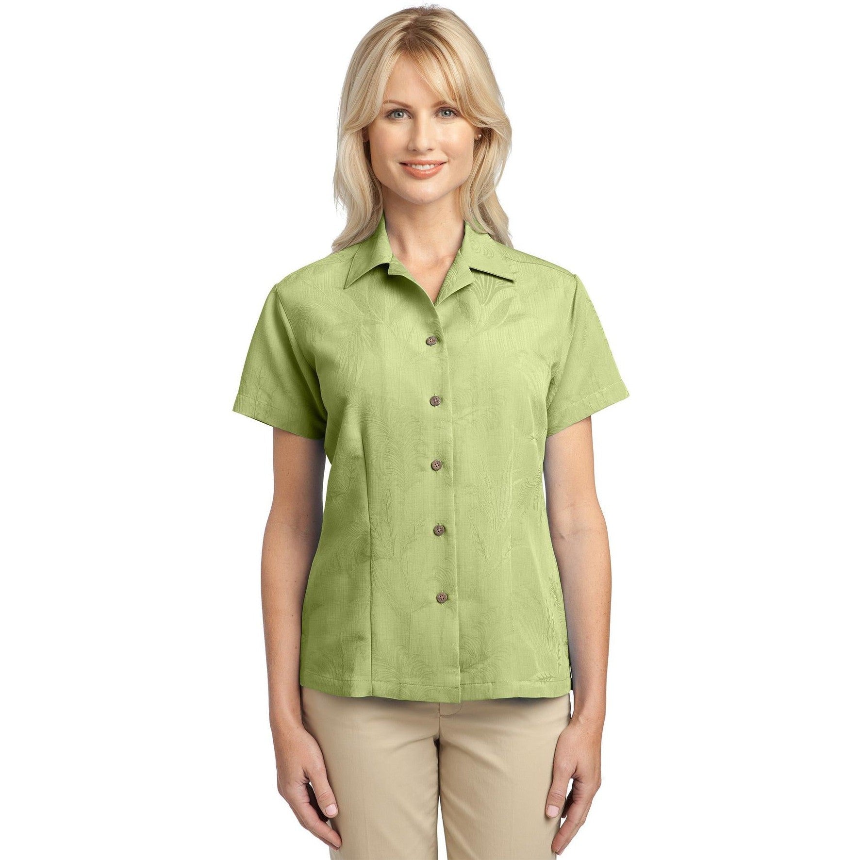 CLOSEOUT - Port Authority Ladies Patterned Easy Care Camp Shirt