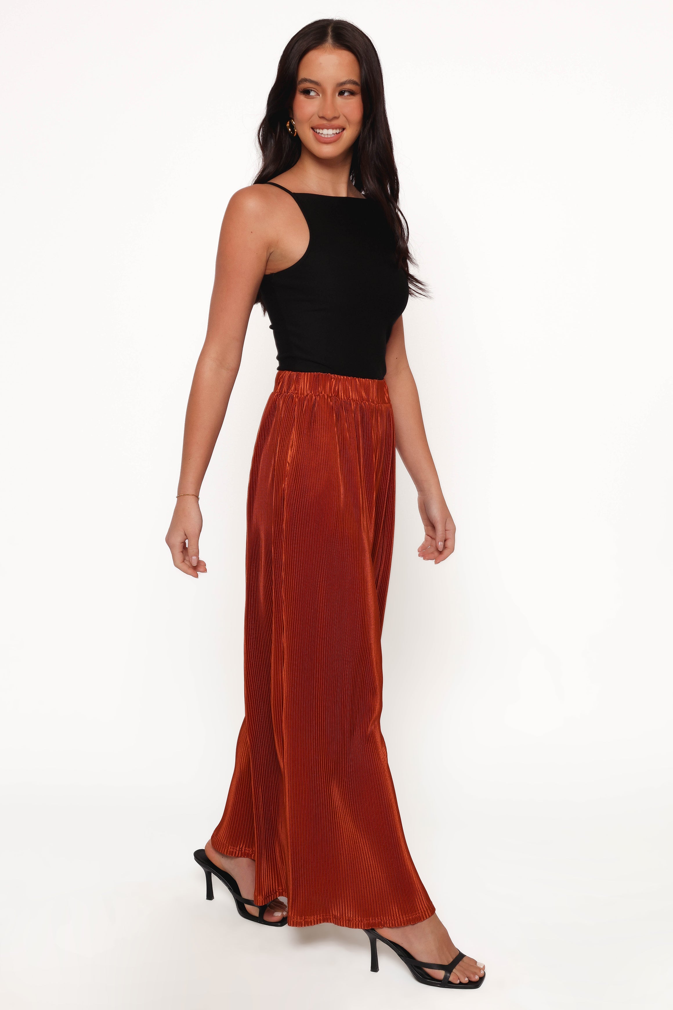 Leria Wide Pant - Burnt Orange