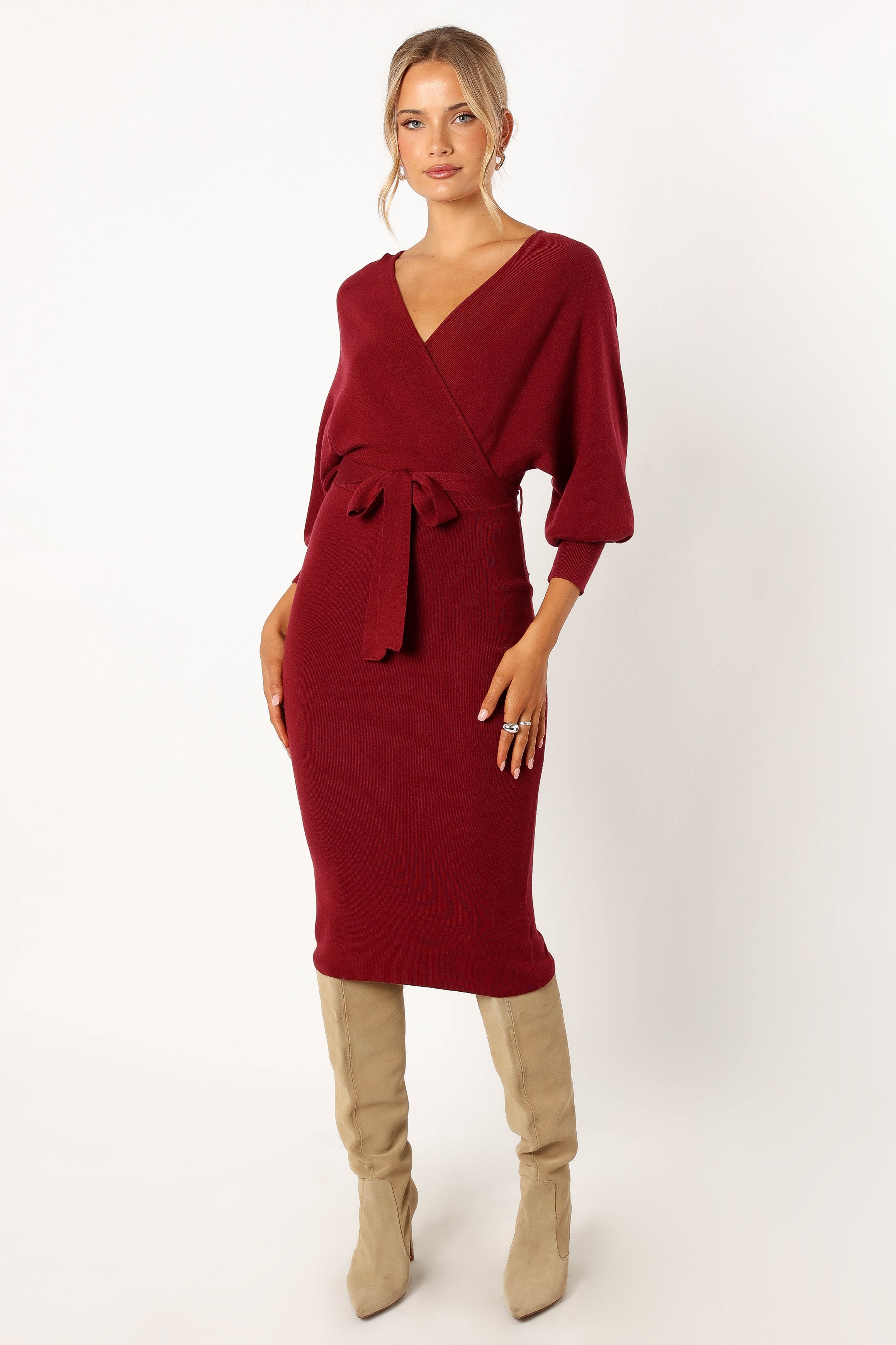 Nate Dress - Merlot