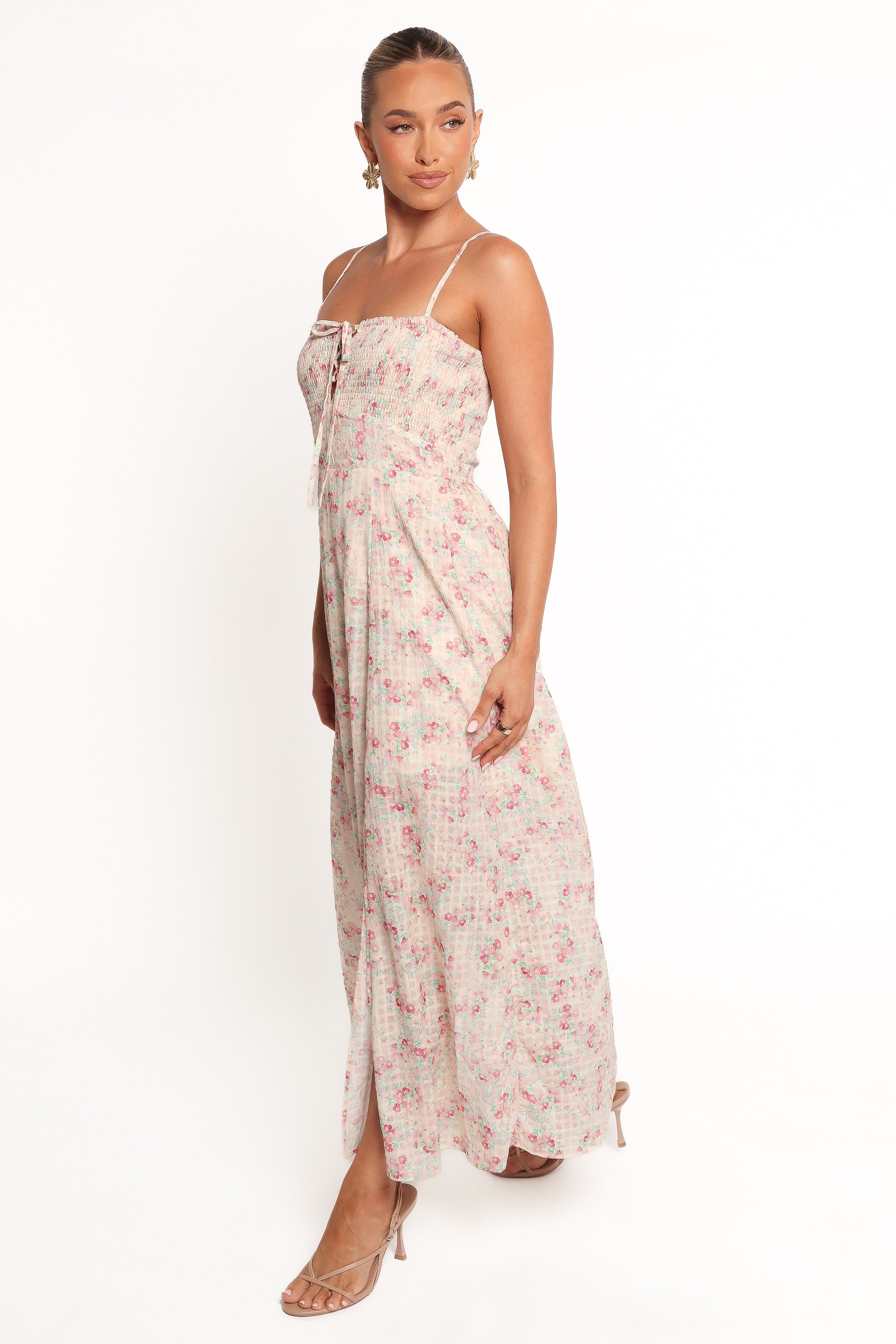 Vespera Maxi Dress - Pink Ditsy