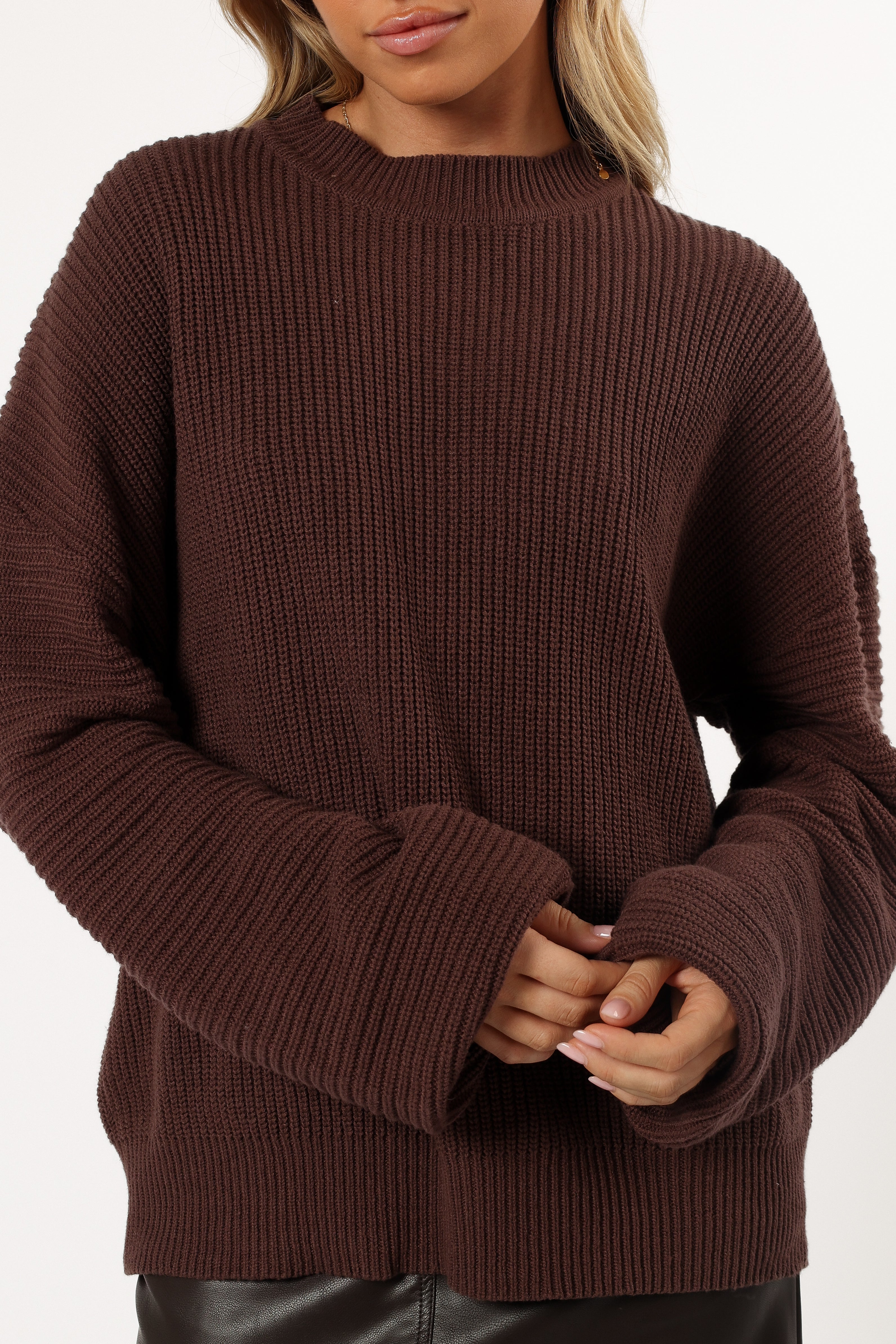 Katty Knit Sweater - Chocolate Brown