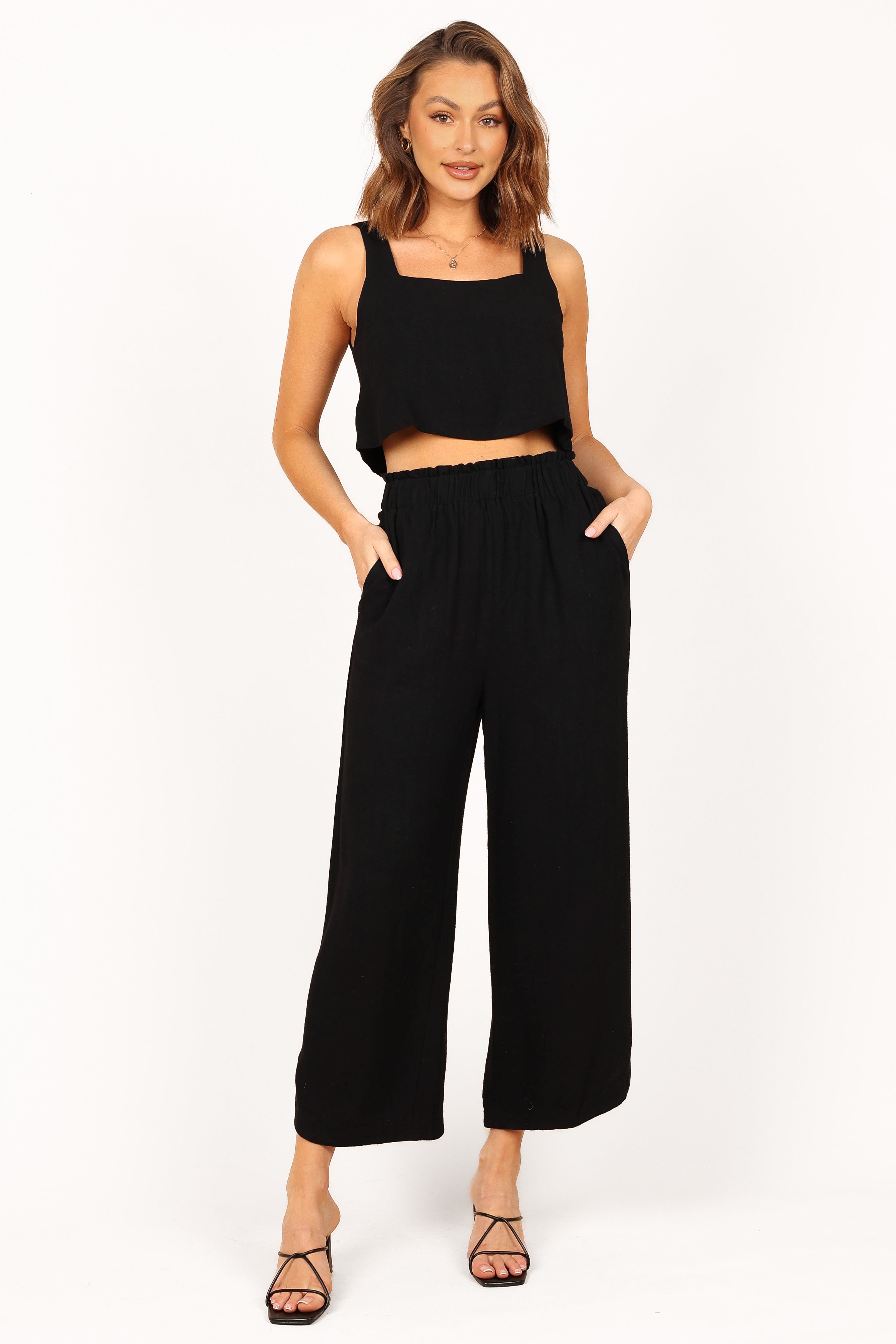 Eleanor Cropped Top - Black