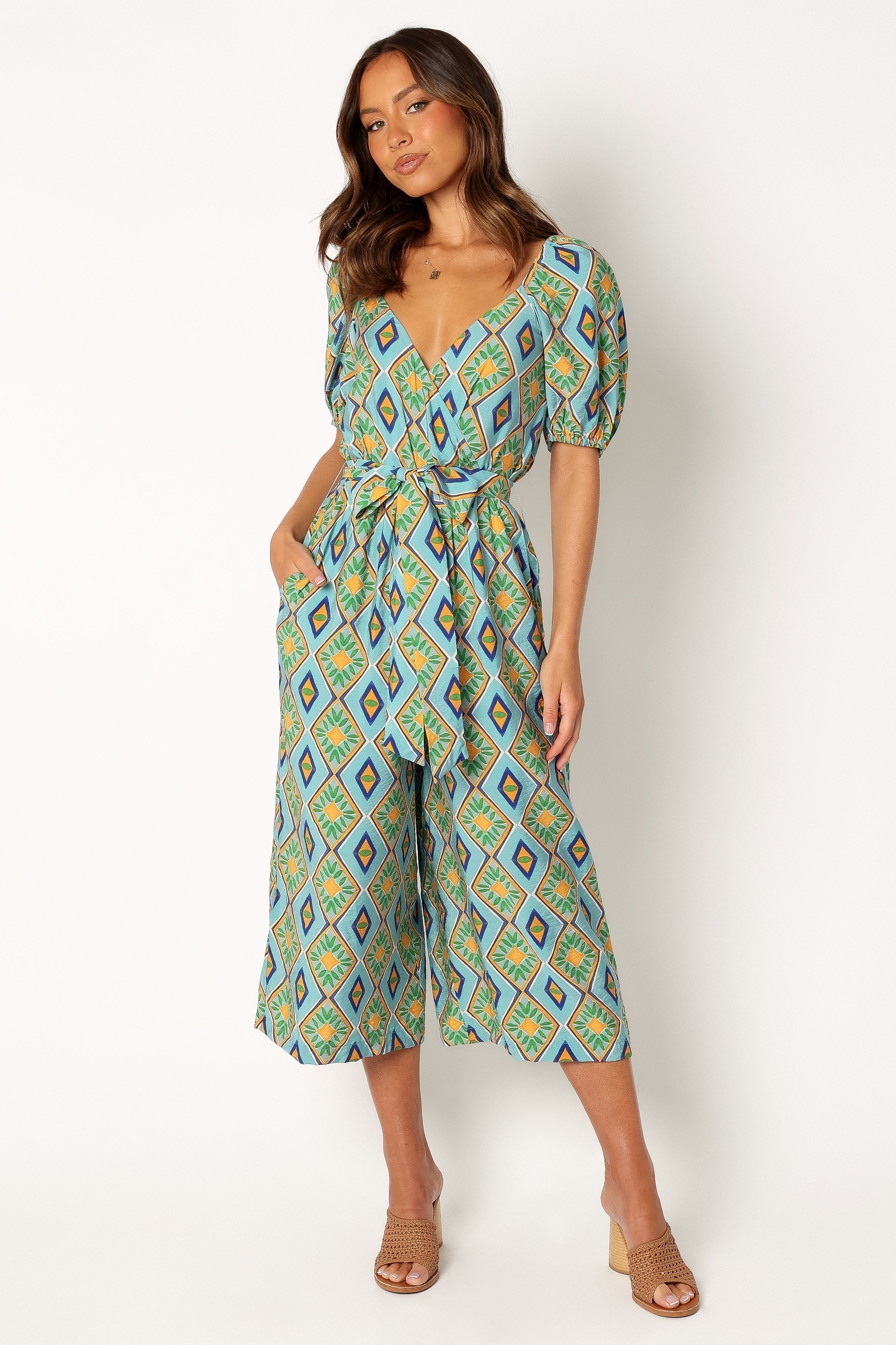 Hermione Wide Leg Jumpsuit - Blue