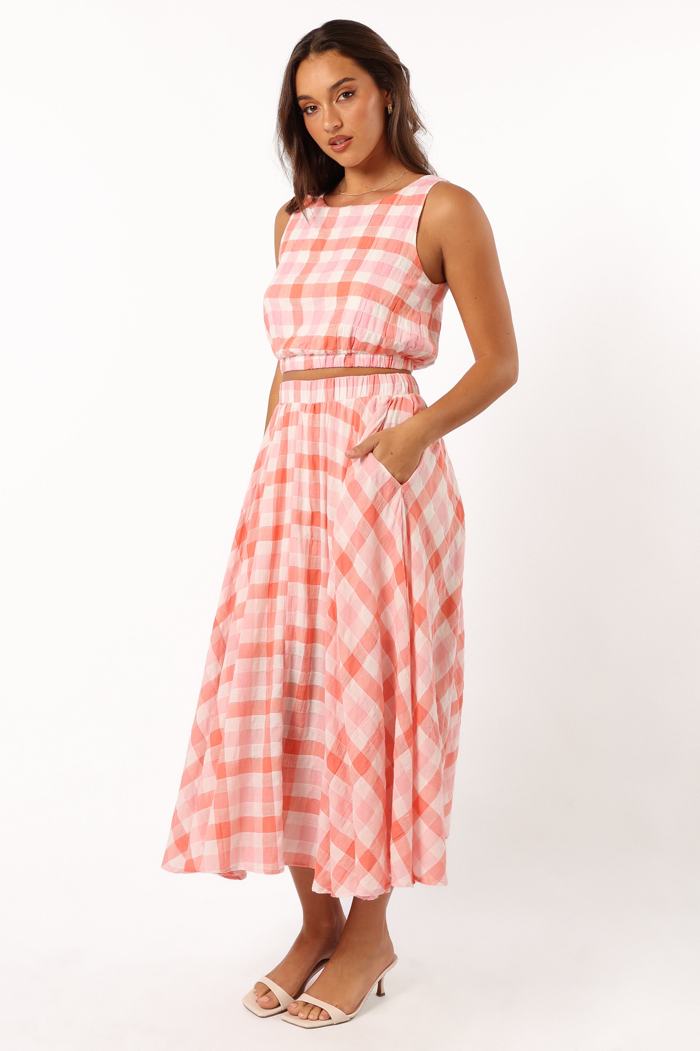 Betty Midi Skirt - Rosey Pink