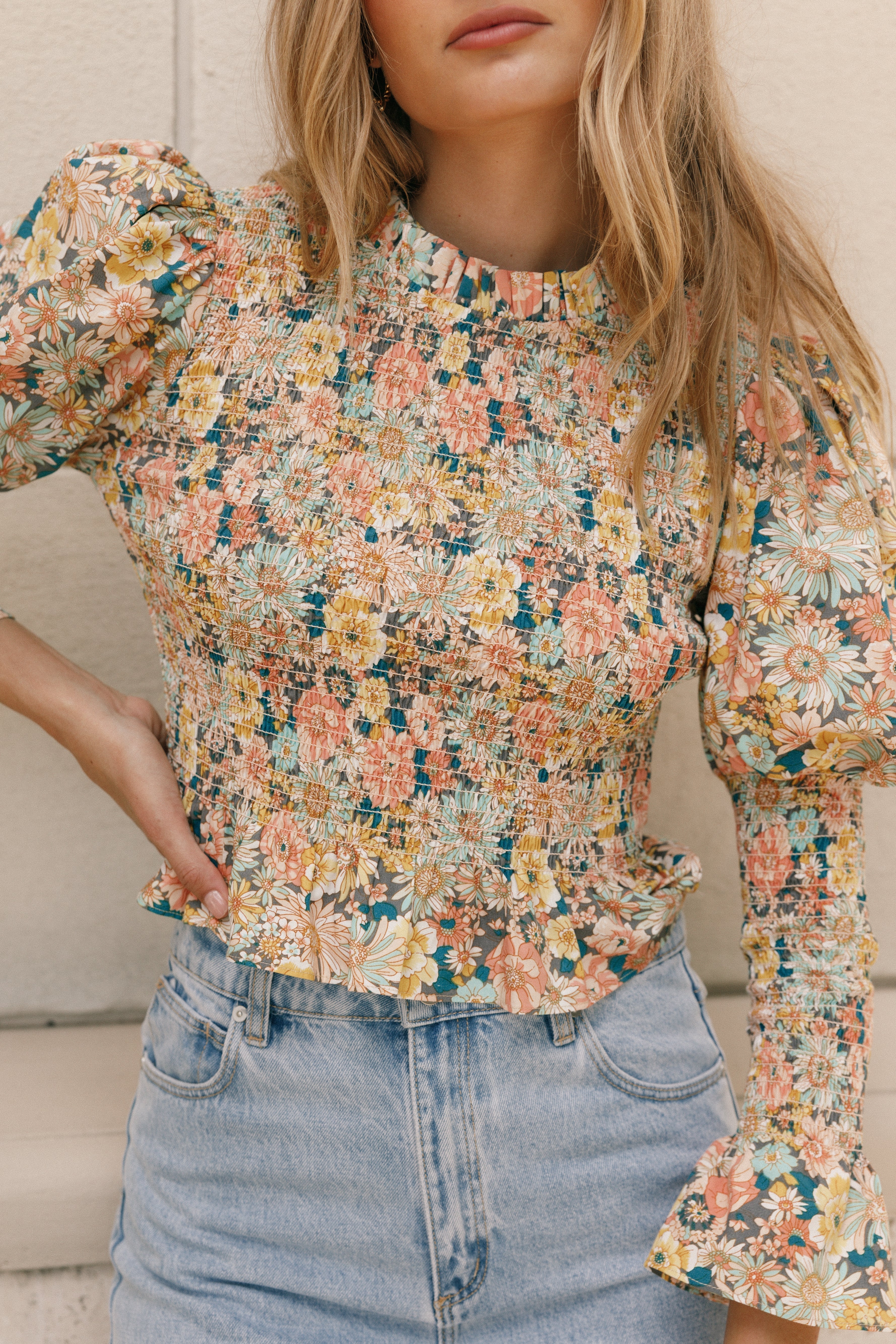 Novah Long Sleeve Top - Floral