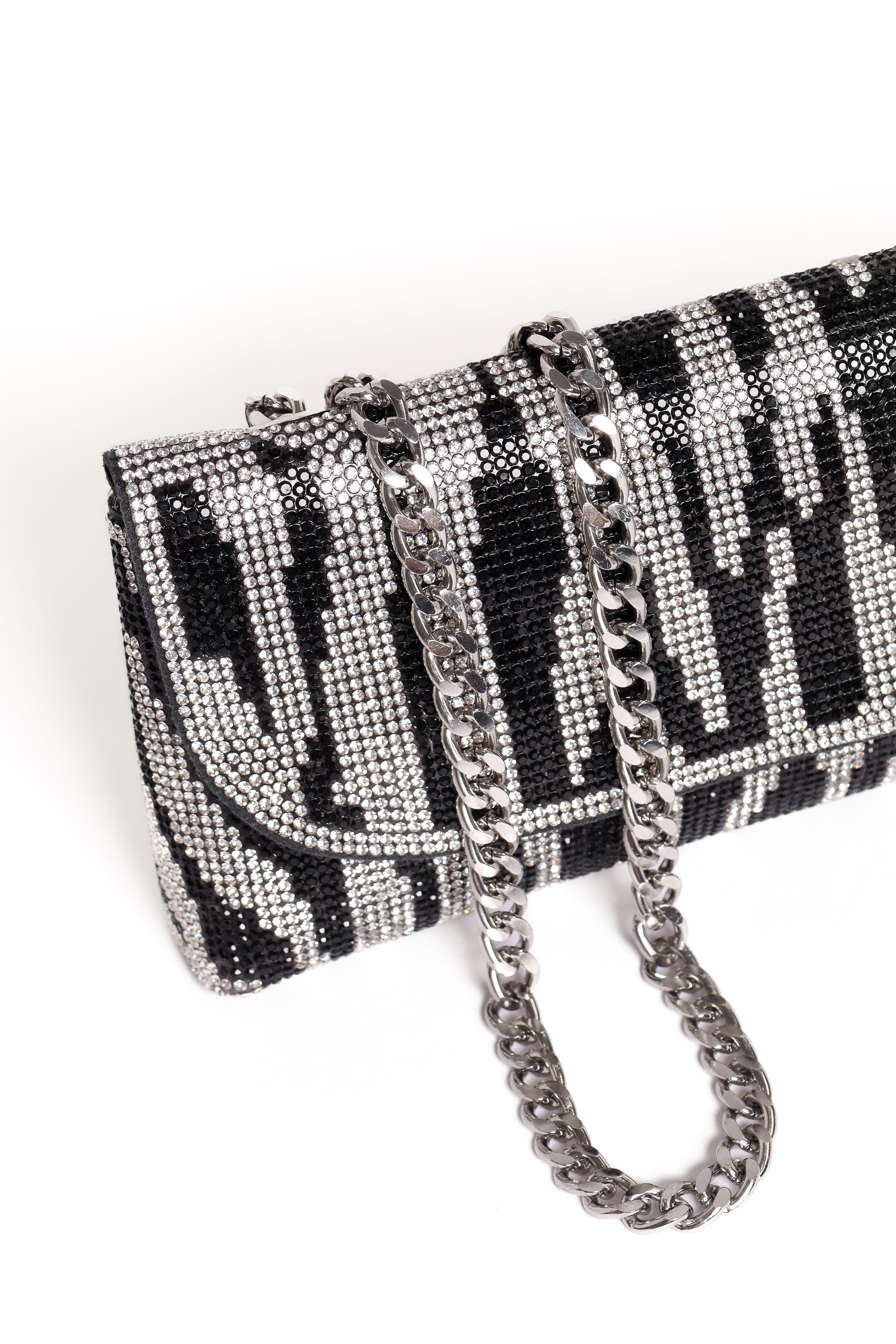 Zara Embellished Bag - Zebra