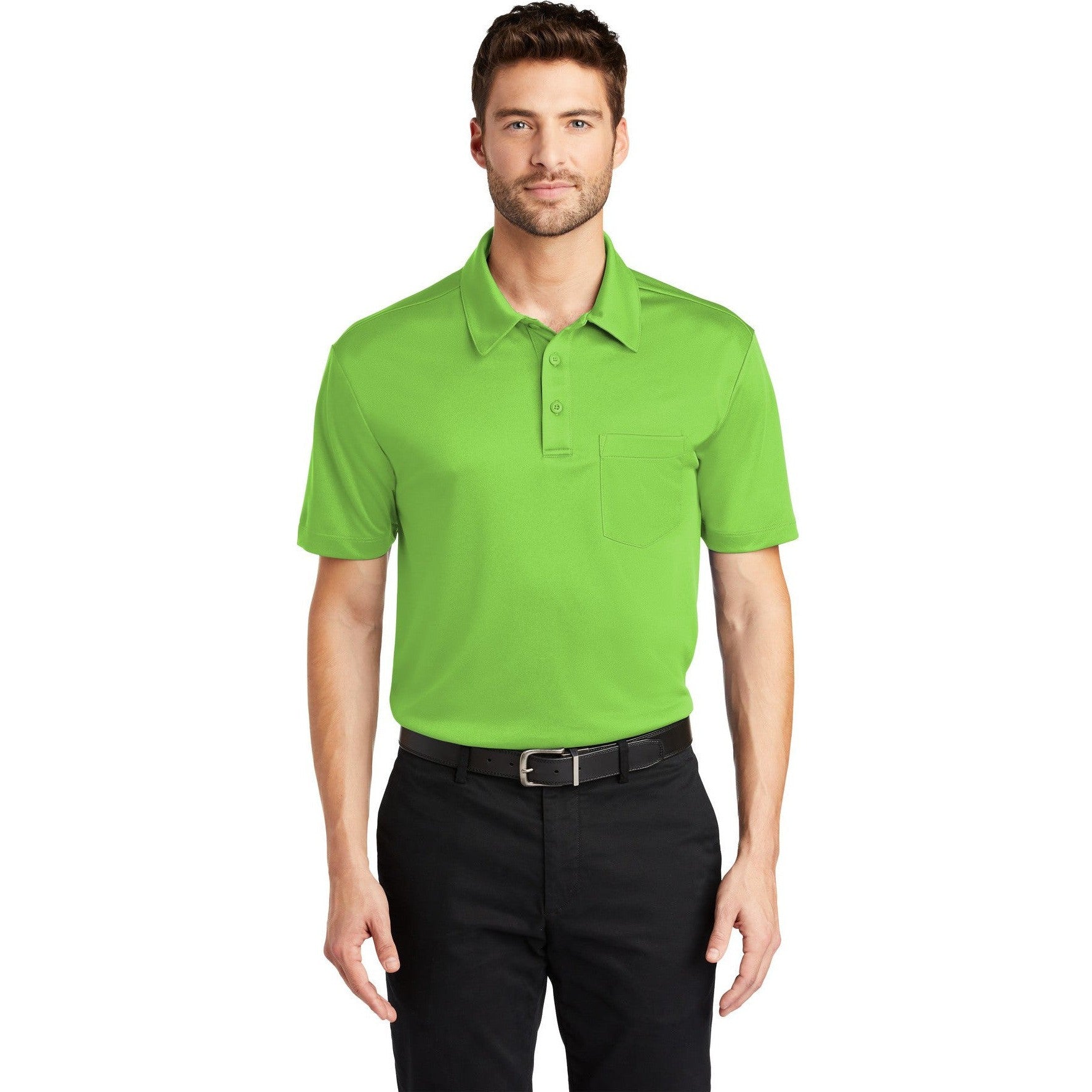 CLOSEOUT - Port Authority Silk Touch Performance Pocket Polo