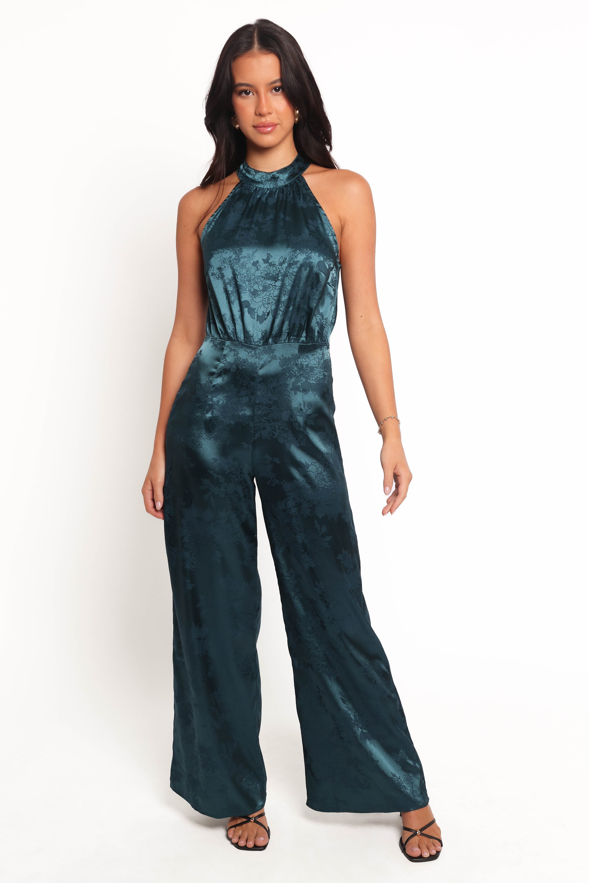 Shellbie High Neck Jumpsuit - Teal