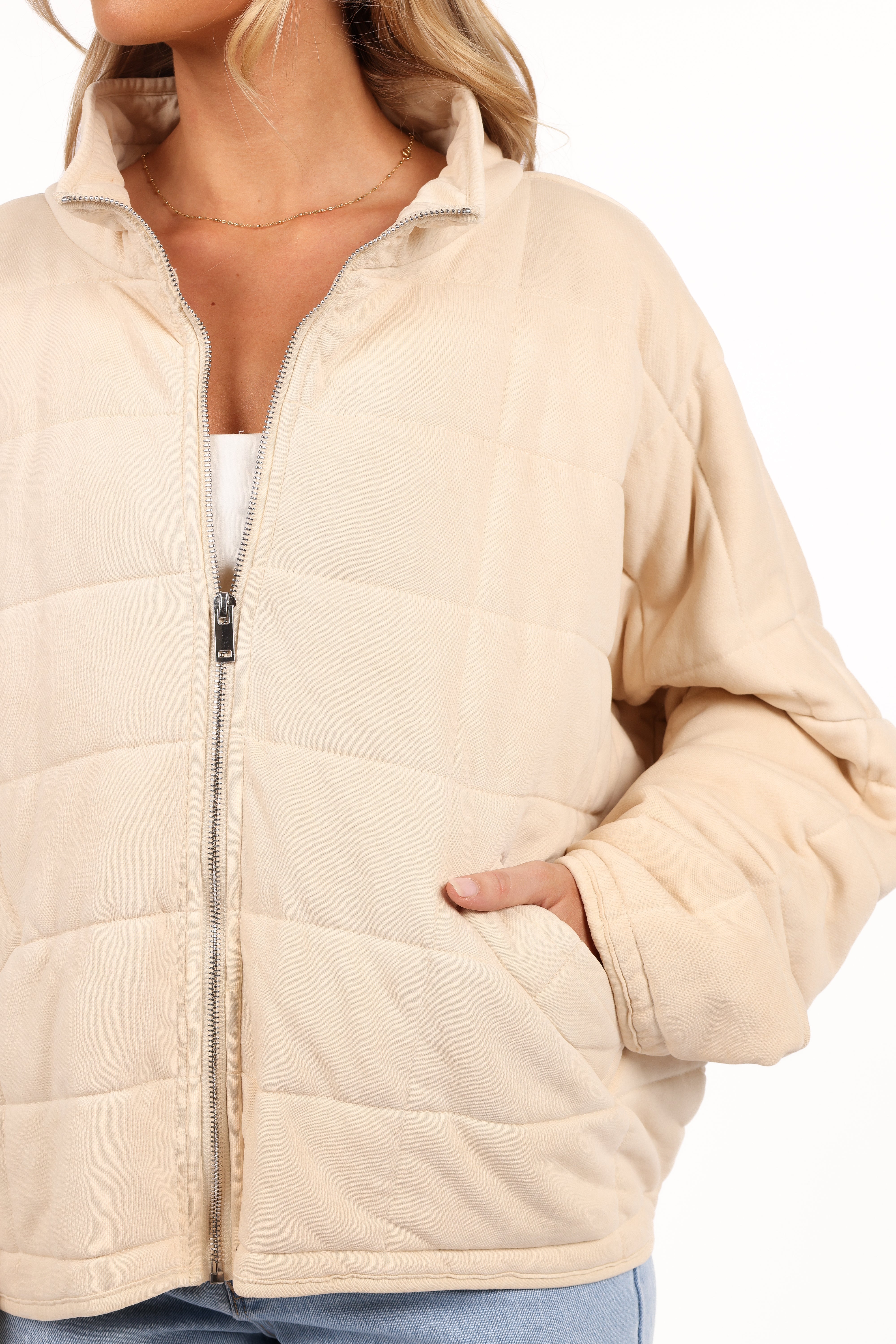 Alegra Quilted Jacket - Cream