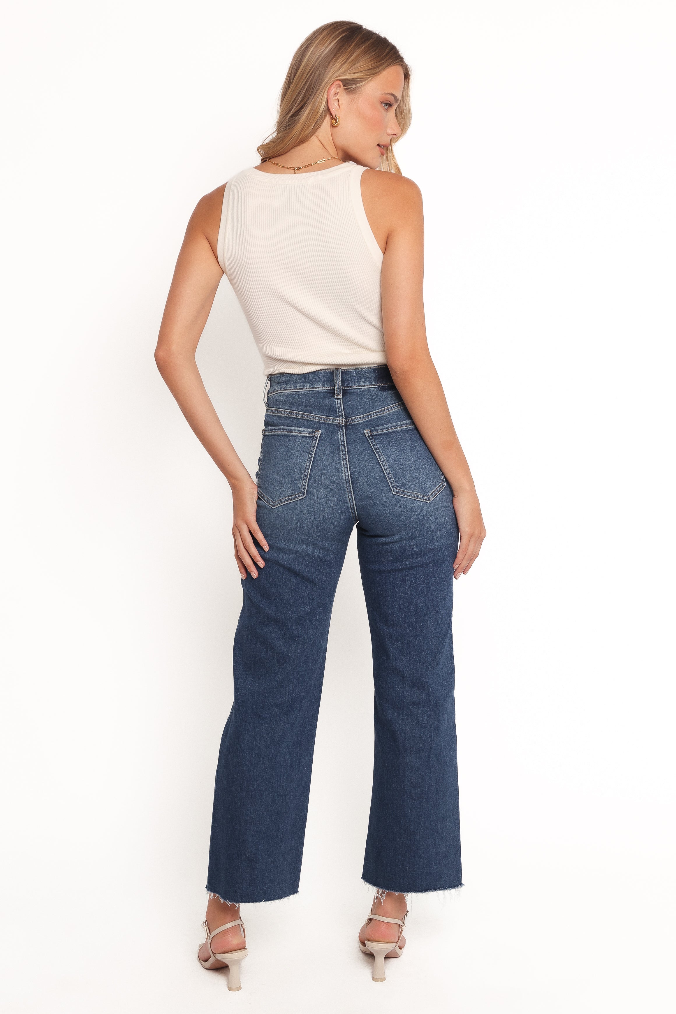 Pleaser Wide Leg Crop Jean - Uptown