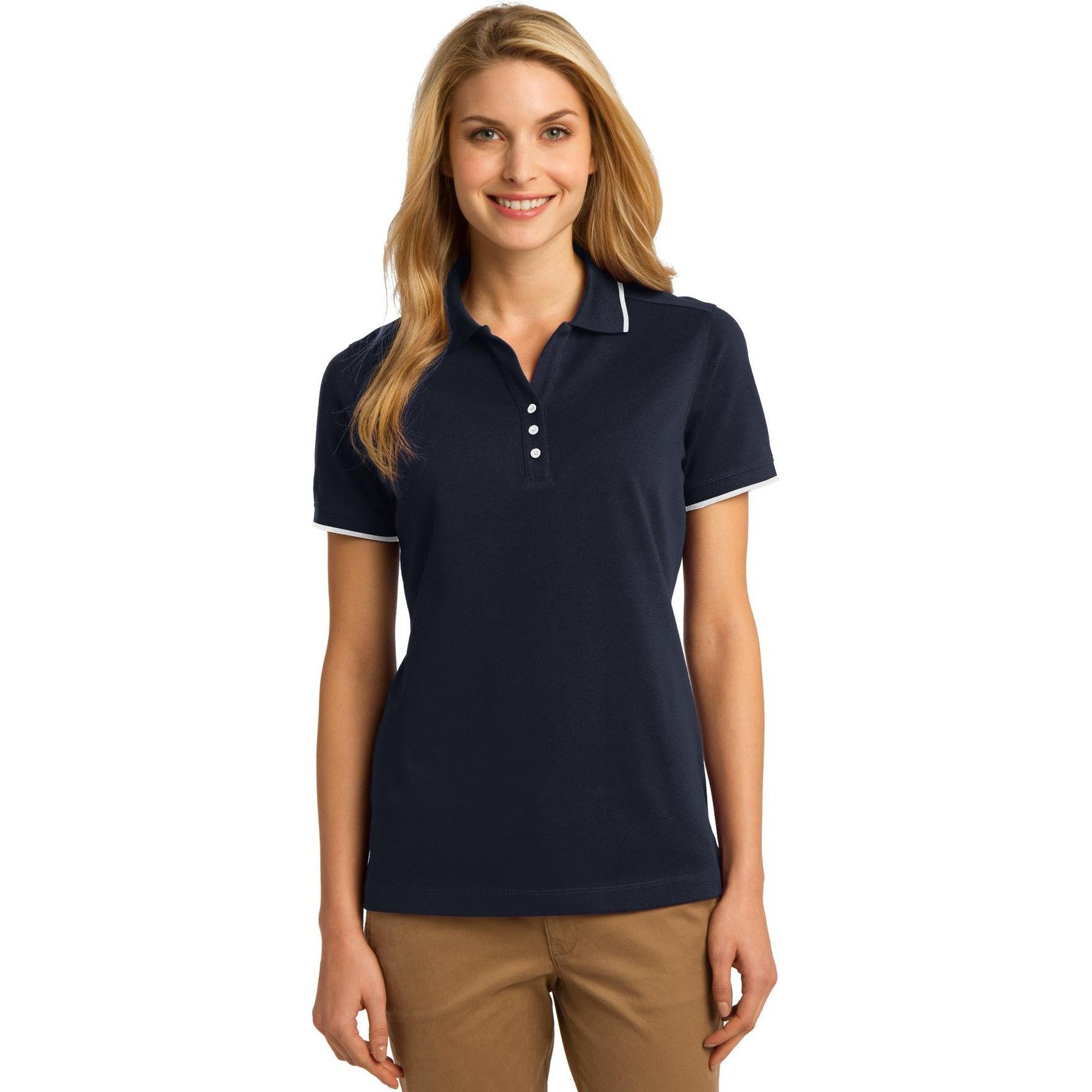 CLOSEOUT - Port Authority Ladies Rapid Dry Tipped Polo
