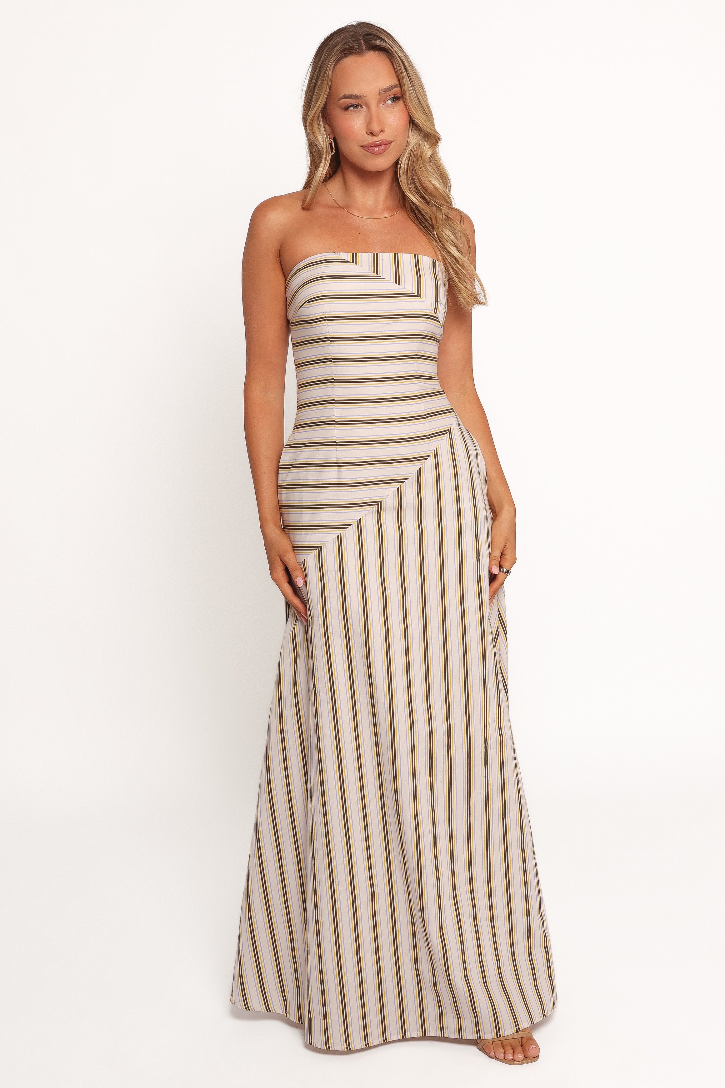 Maliah Maxi Dress - Vory Stripe