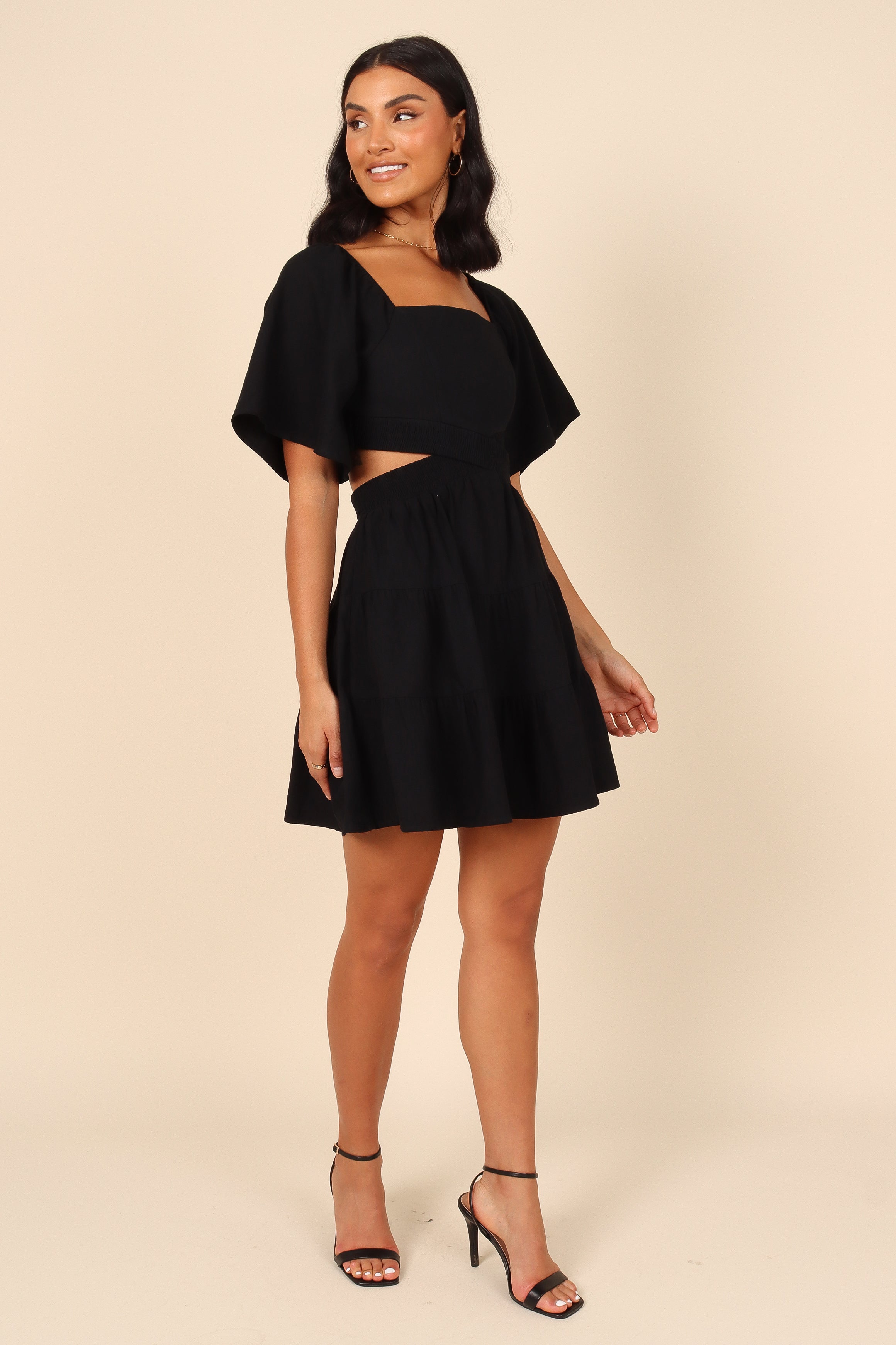 Jordyn Cut Out Mini Dress - Black