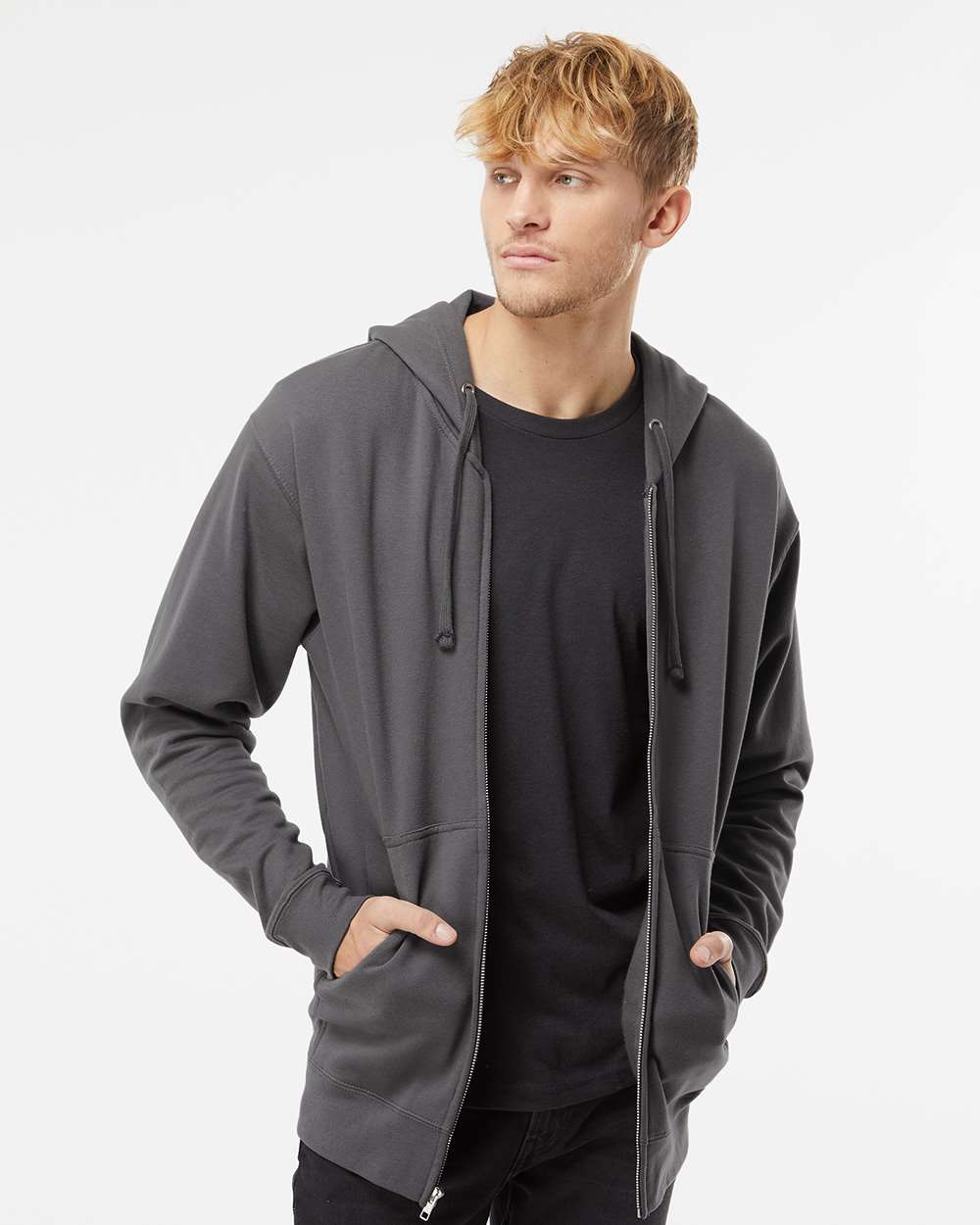 OUTLET-Independent Trading Co. Midweight Full-Zip Hooded Sweatshirt