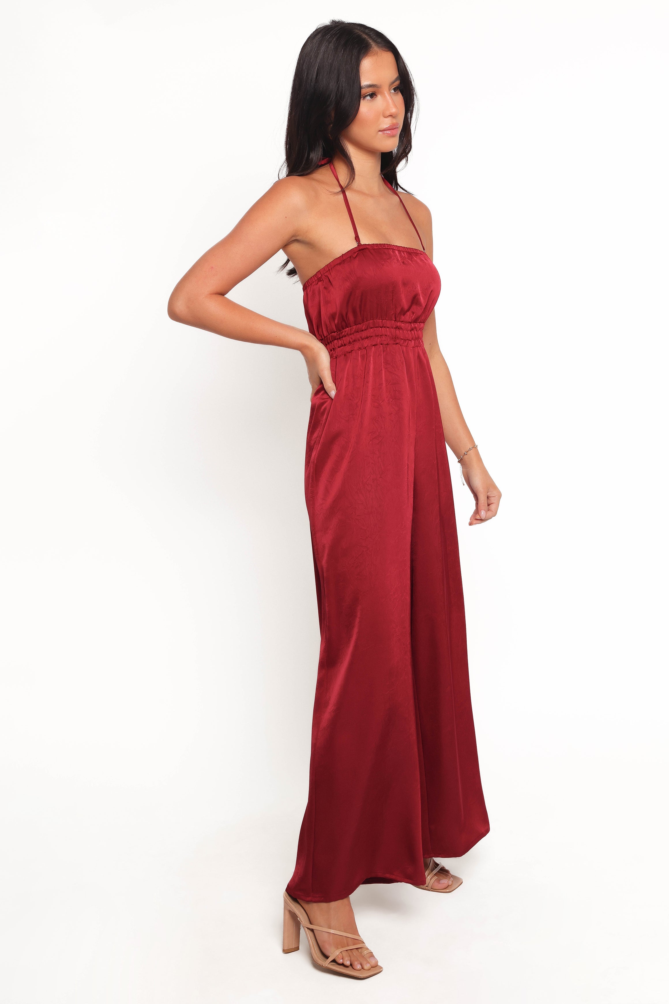 Melanii Jumpsuit - Deep Red