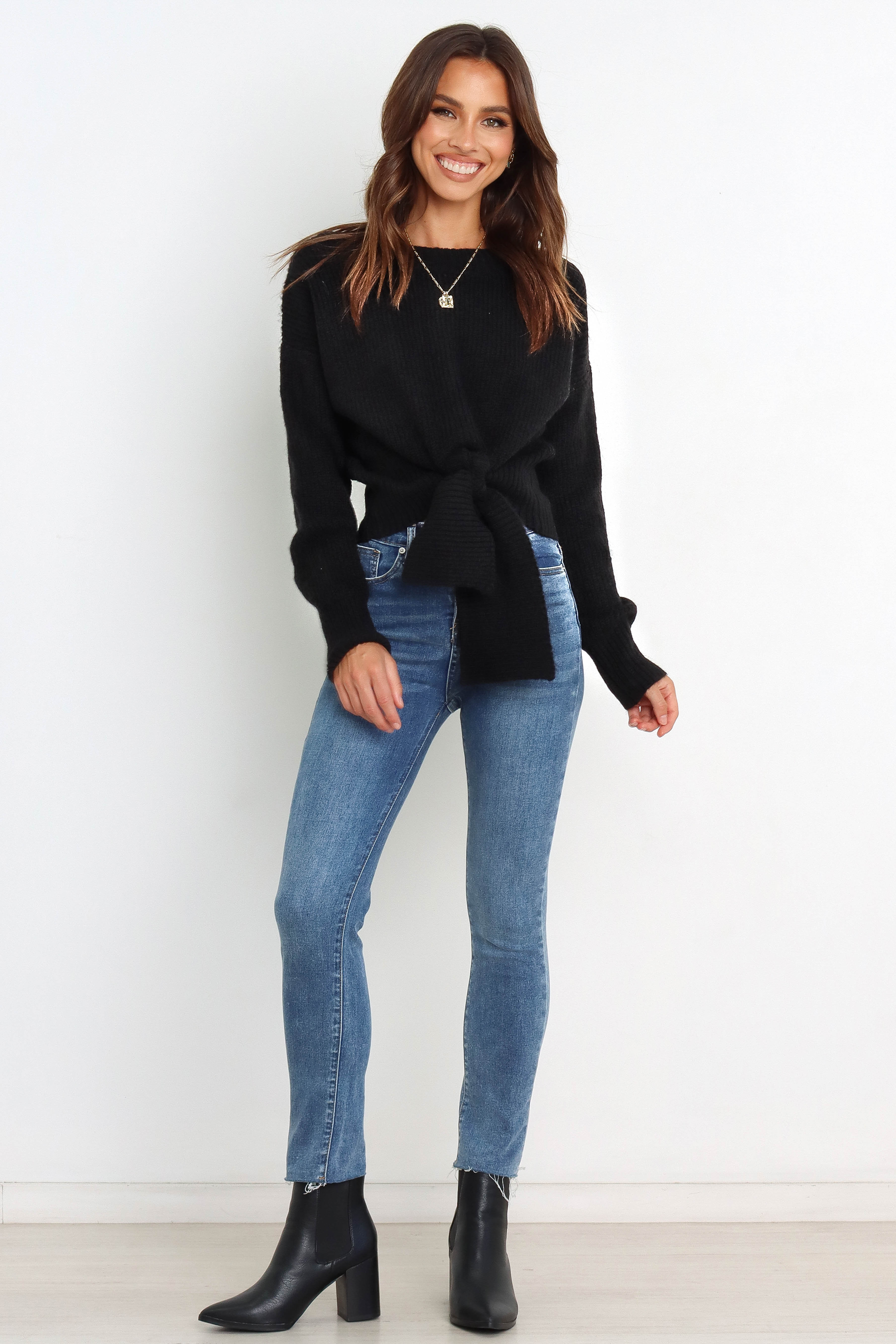 Captivate Knit Sweater - Black