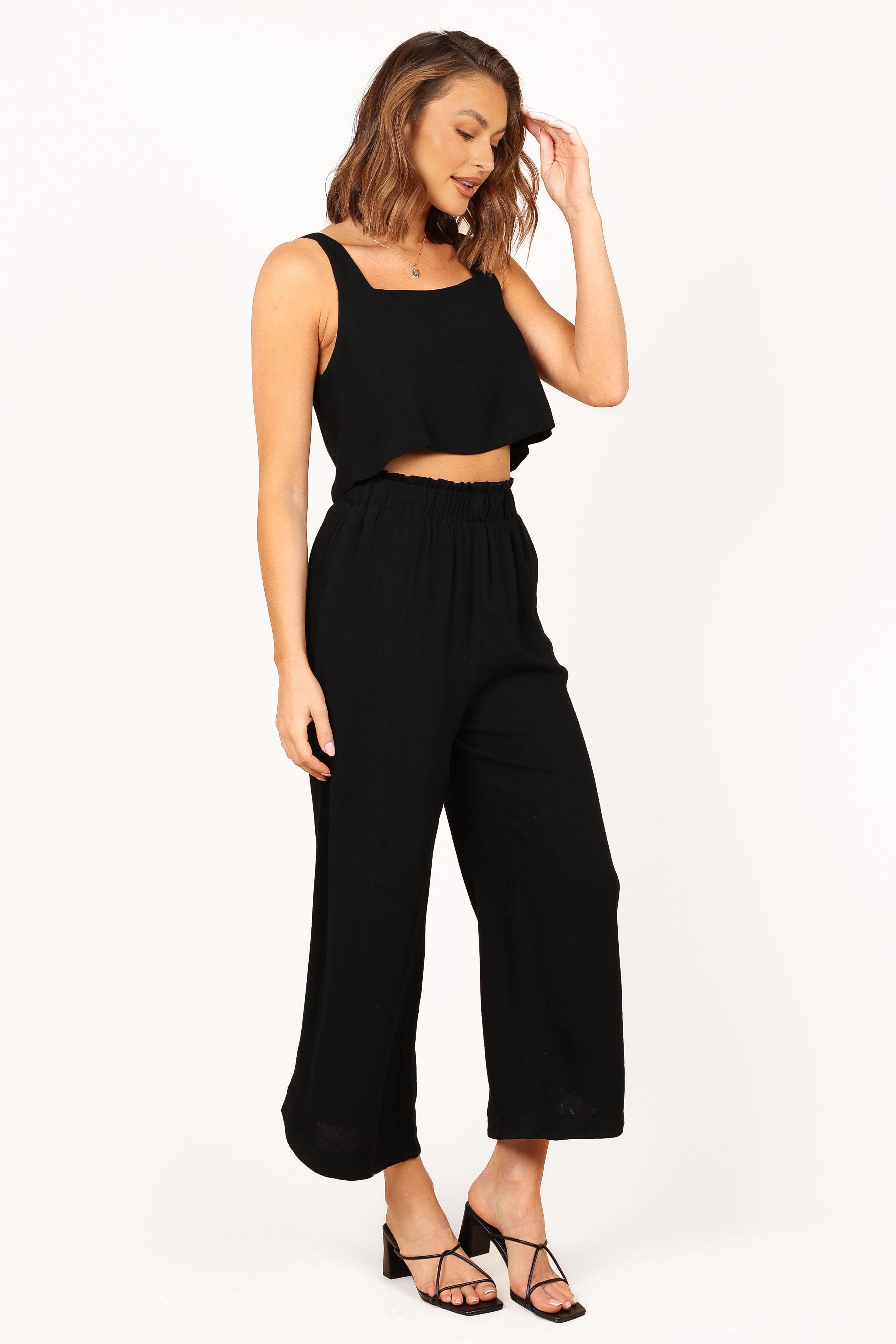 Eleanor Cropped Top - Black