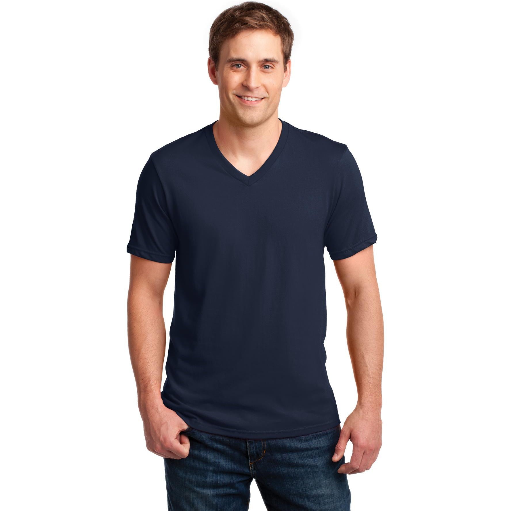 CLOSEOUT - Anvil 100% Combed Ring Spun Cotton V-Neck T-Shirt