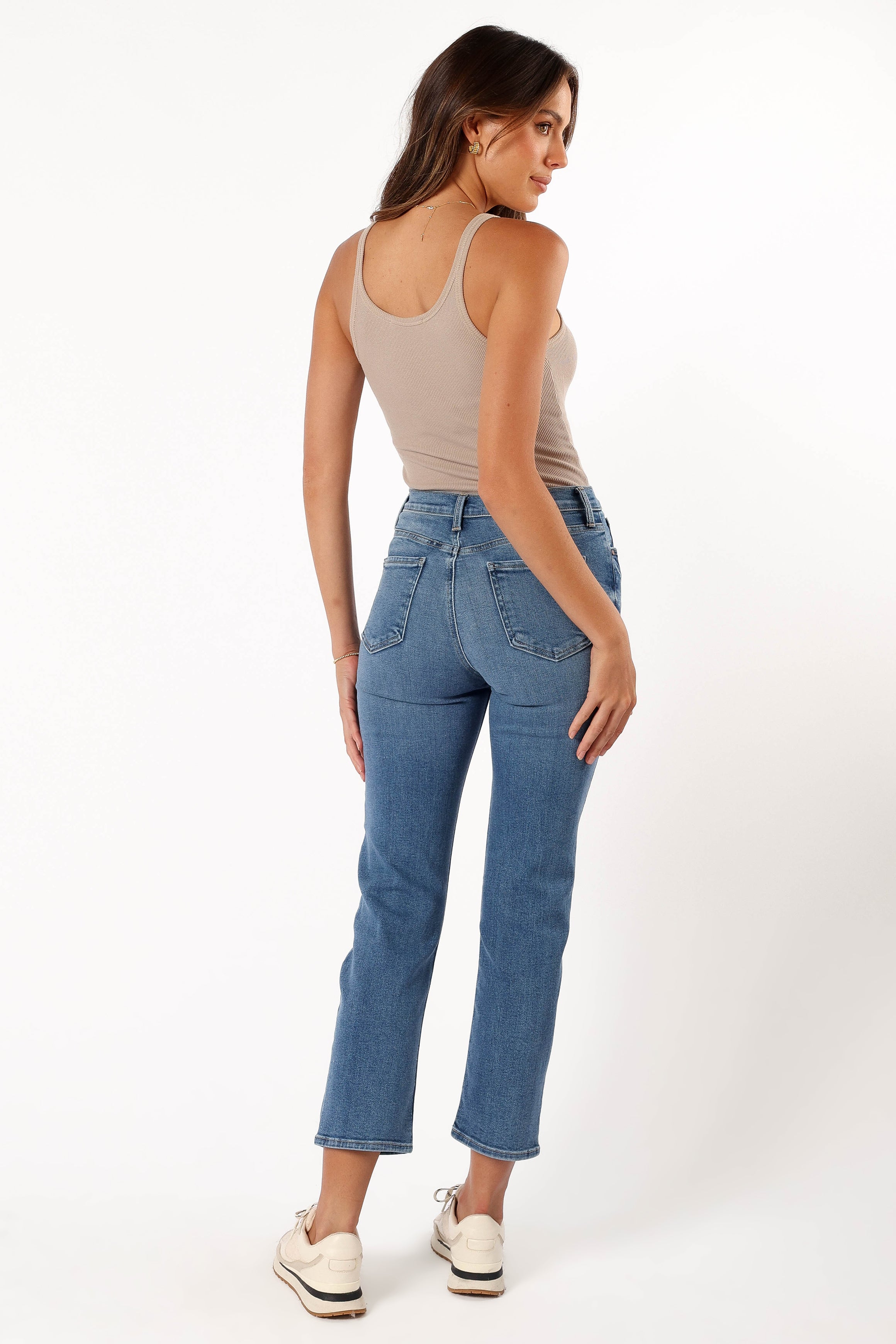 Lea High Rise Classic Straight Jean - Medium Denim