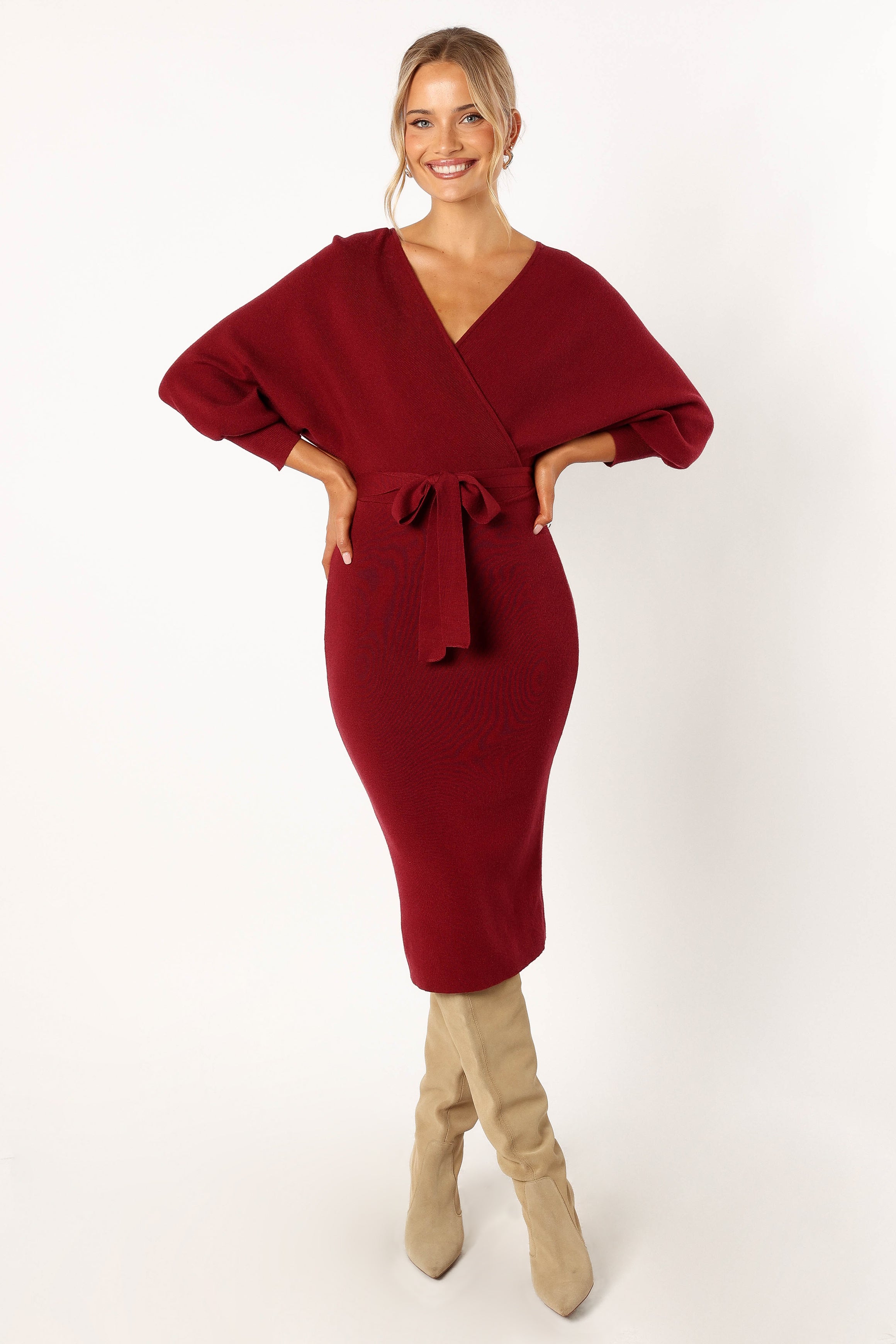 Nate Dress - Merlot