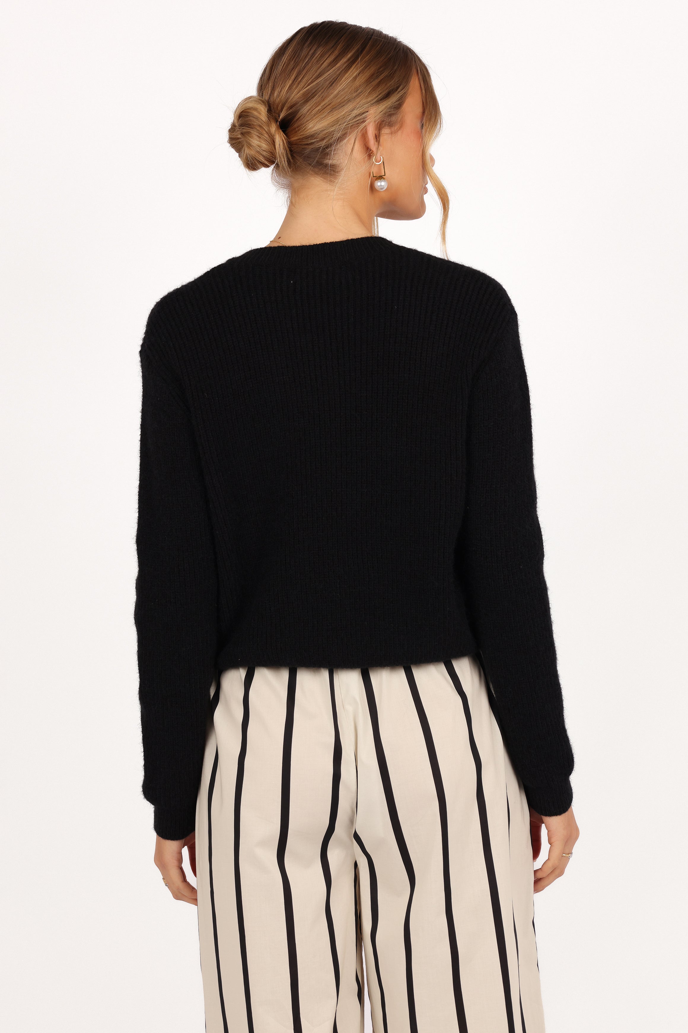 Wilde Bow Front Cardigan - Black