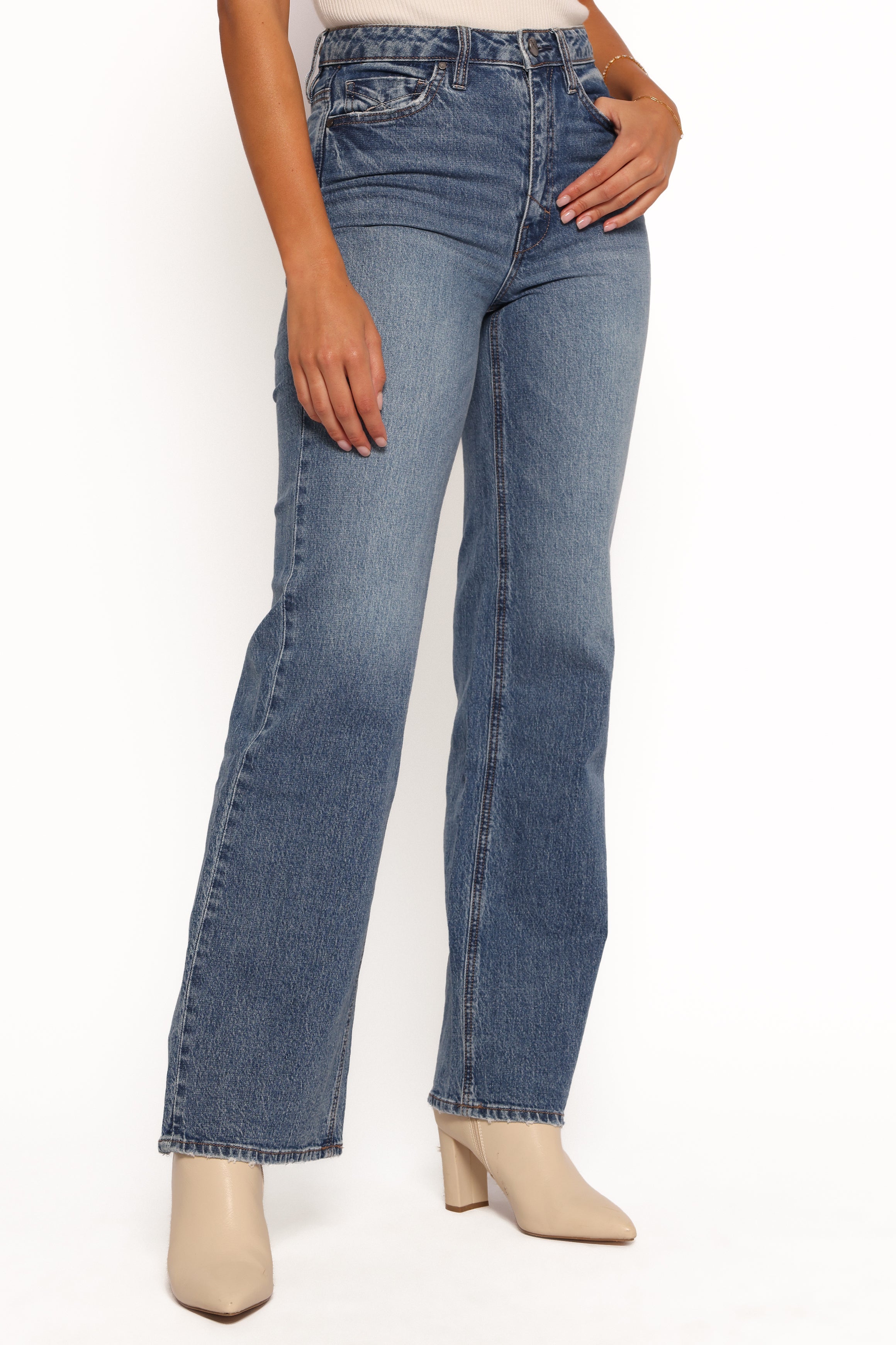 Jolene Wide Leg Jeans - Reflecting