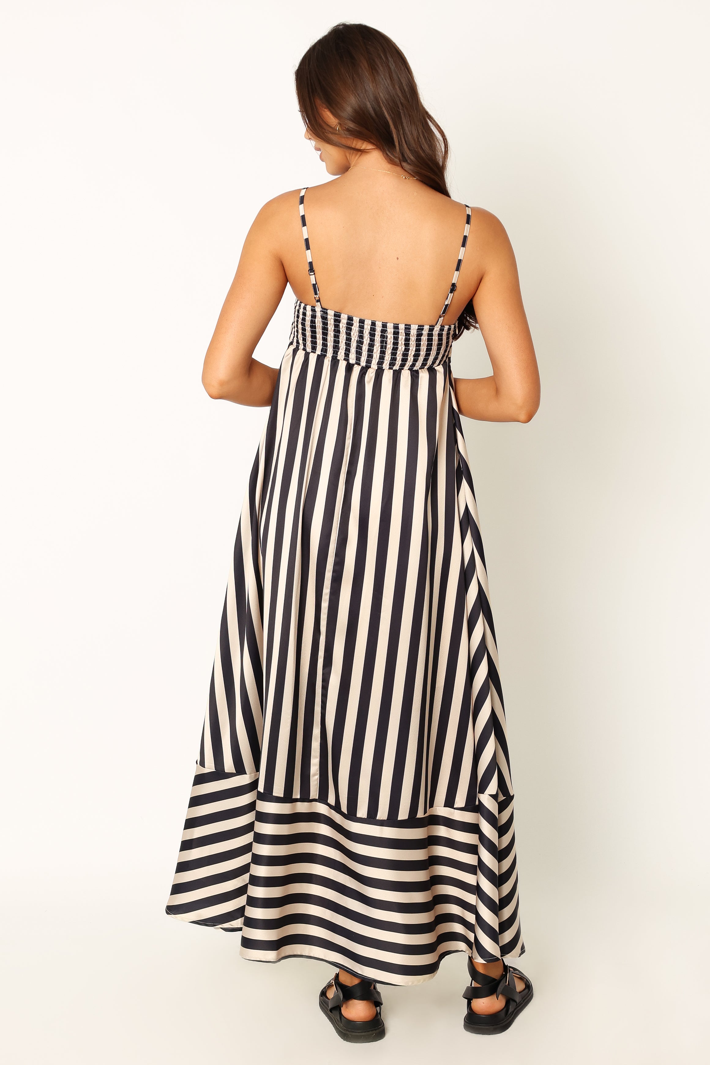 Brea Maxi Dress - Black Stripe