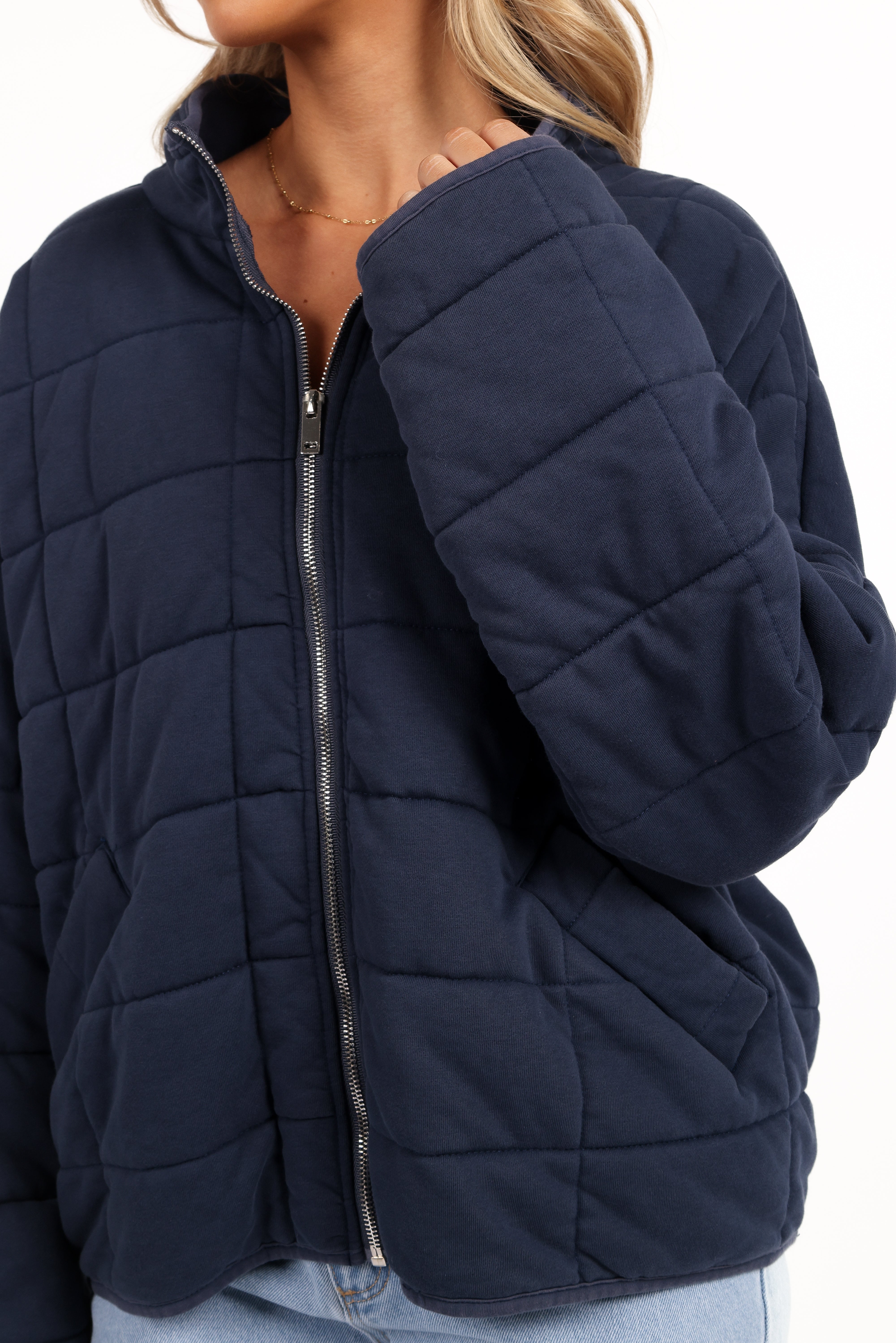 Alegra Quilted Jacket - Navy