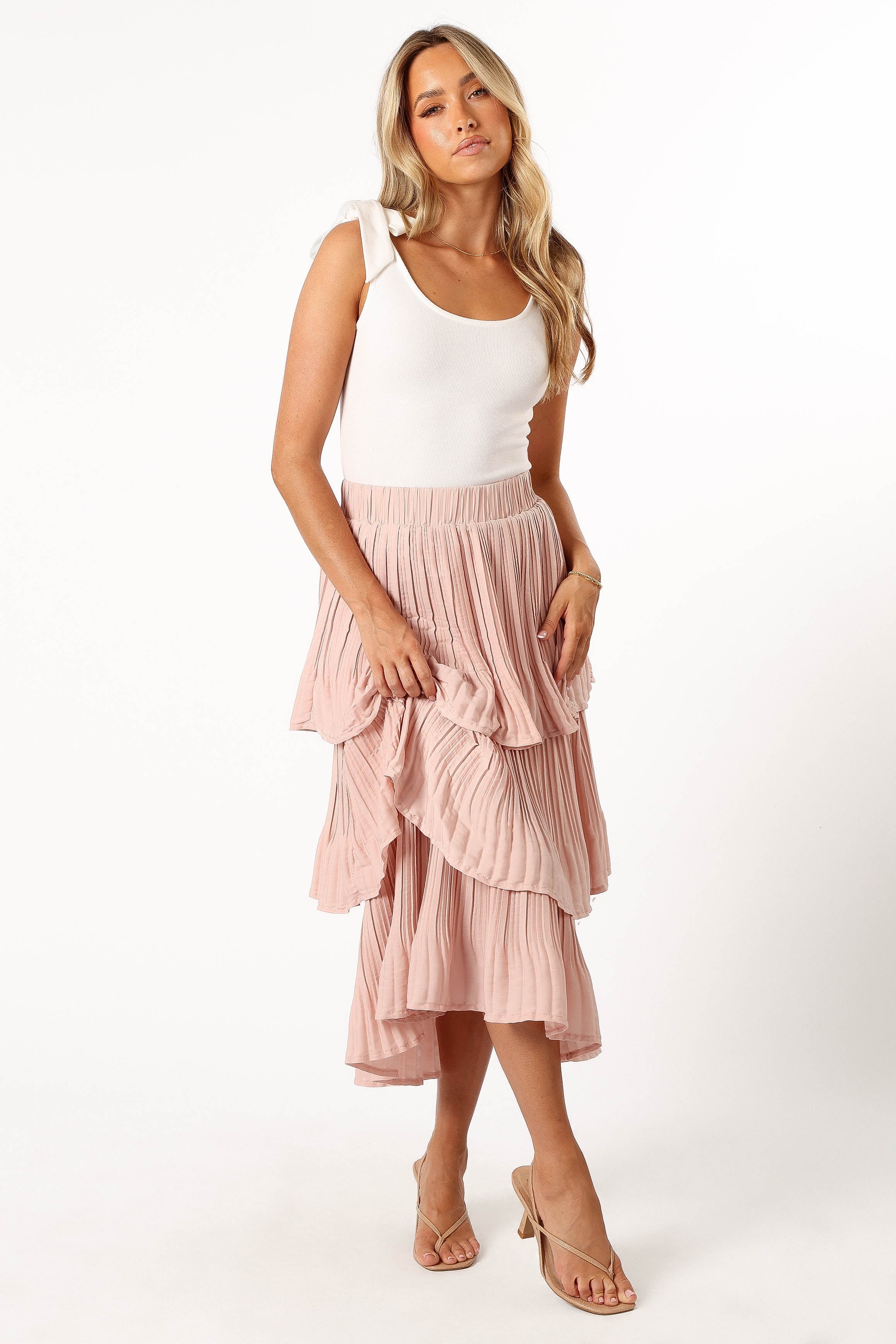 Rylan Maxi Skirt - Champagne Pink