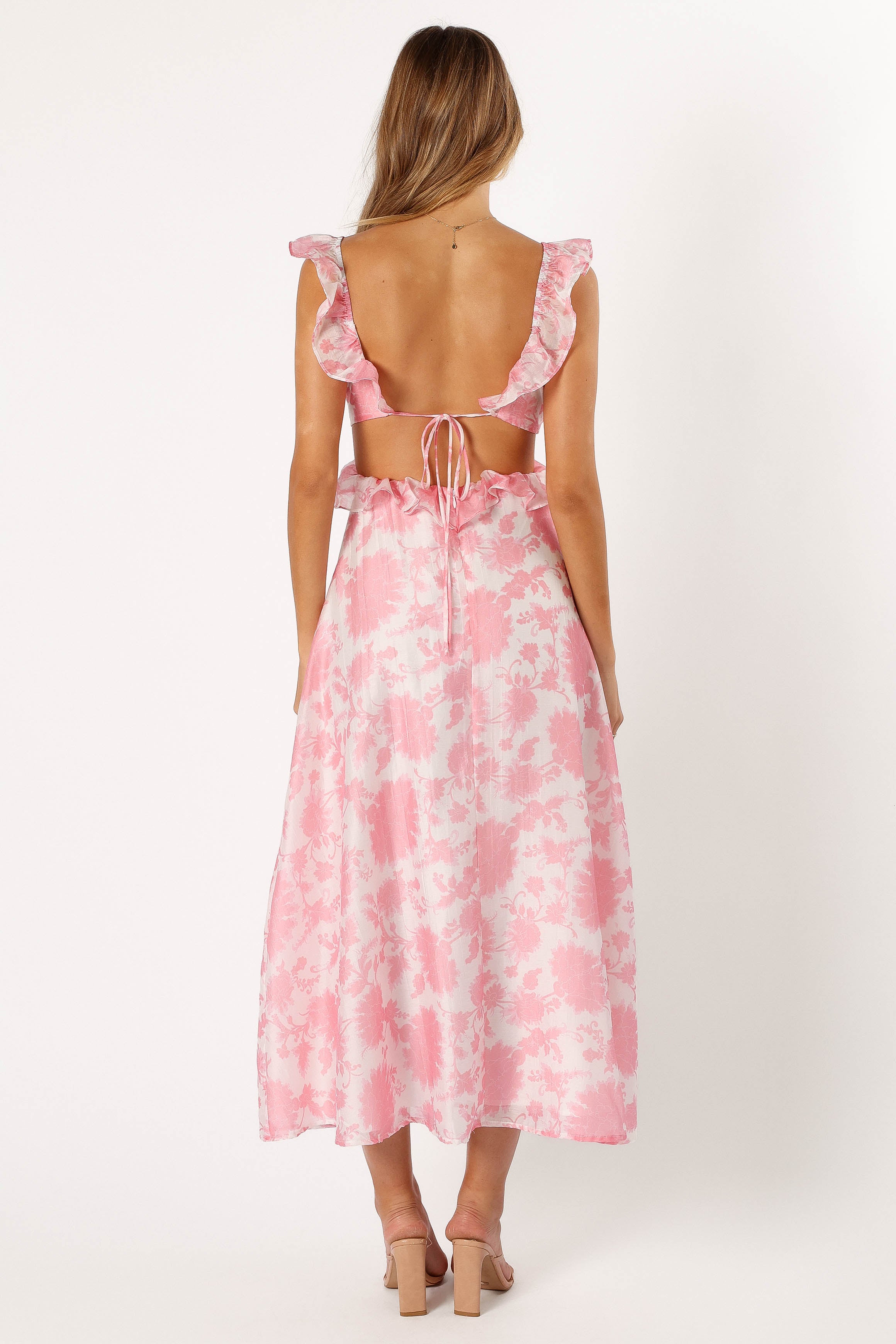 Rori Ruffle Maxi Dress - Pink Floral