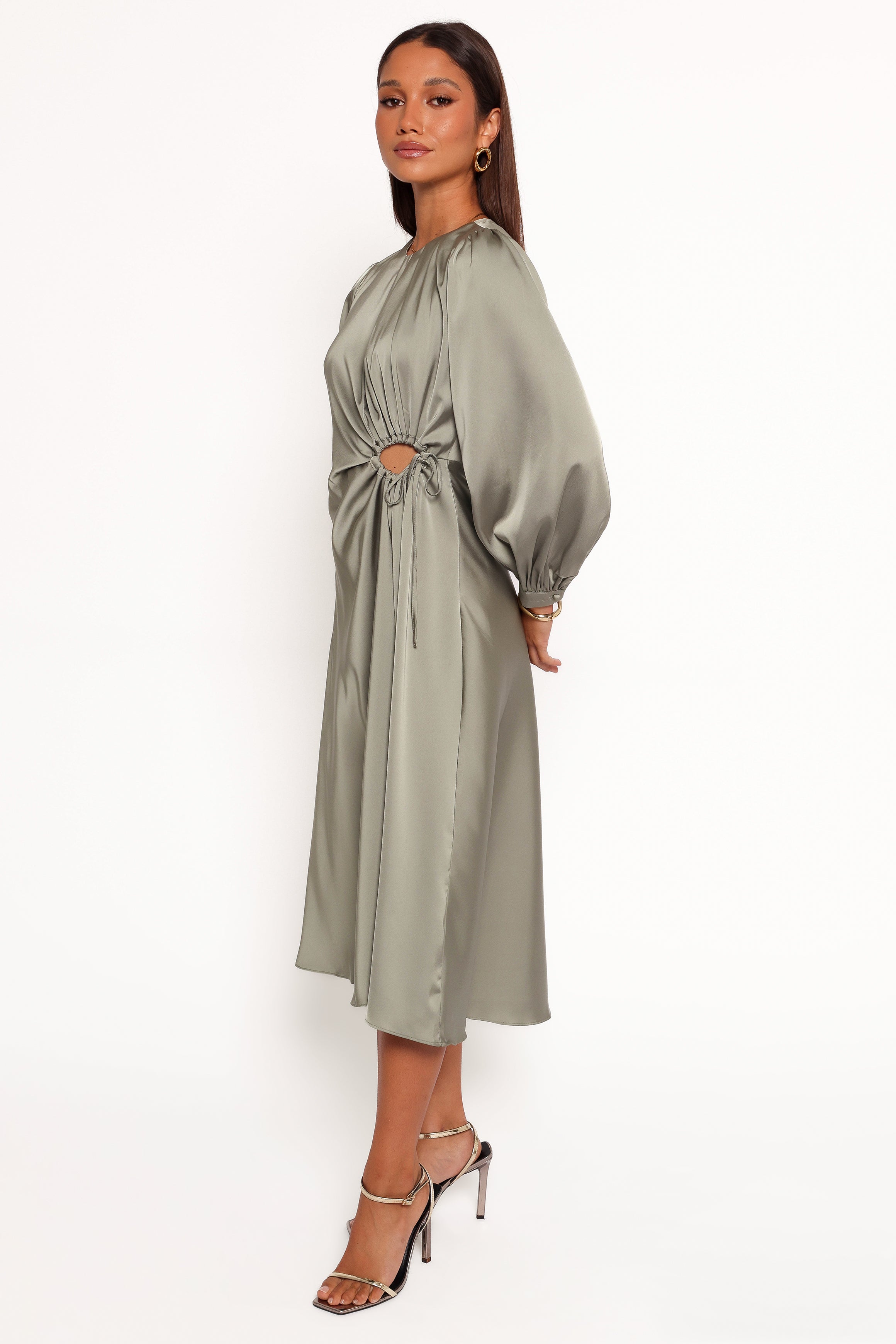 Windsor Long Sleeve Maxi Dress - Olive