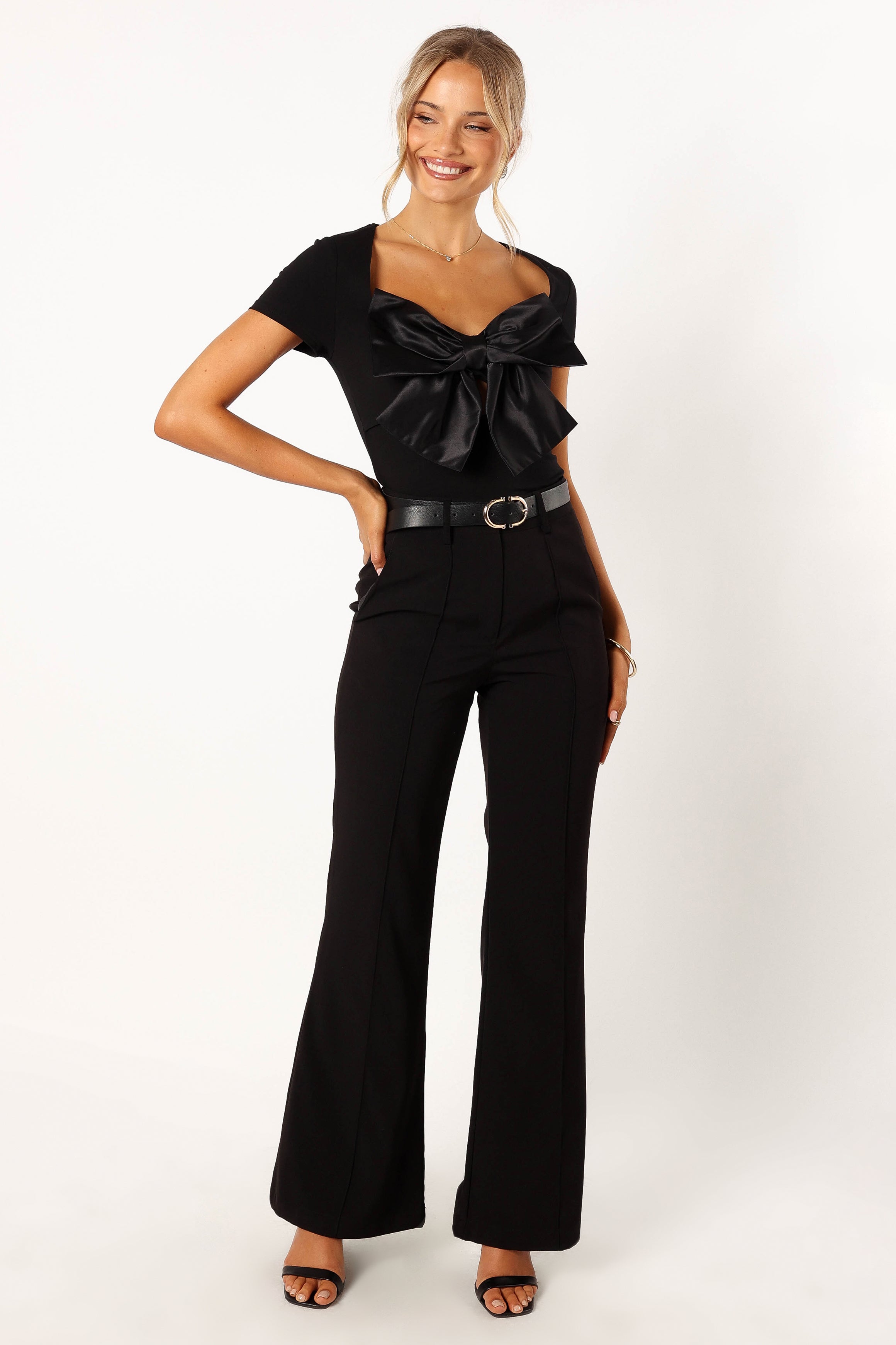 Lennox Bow Bodysuit - Black