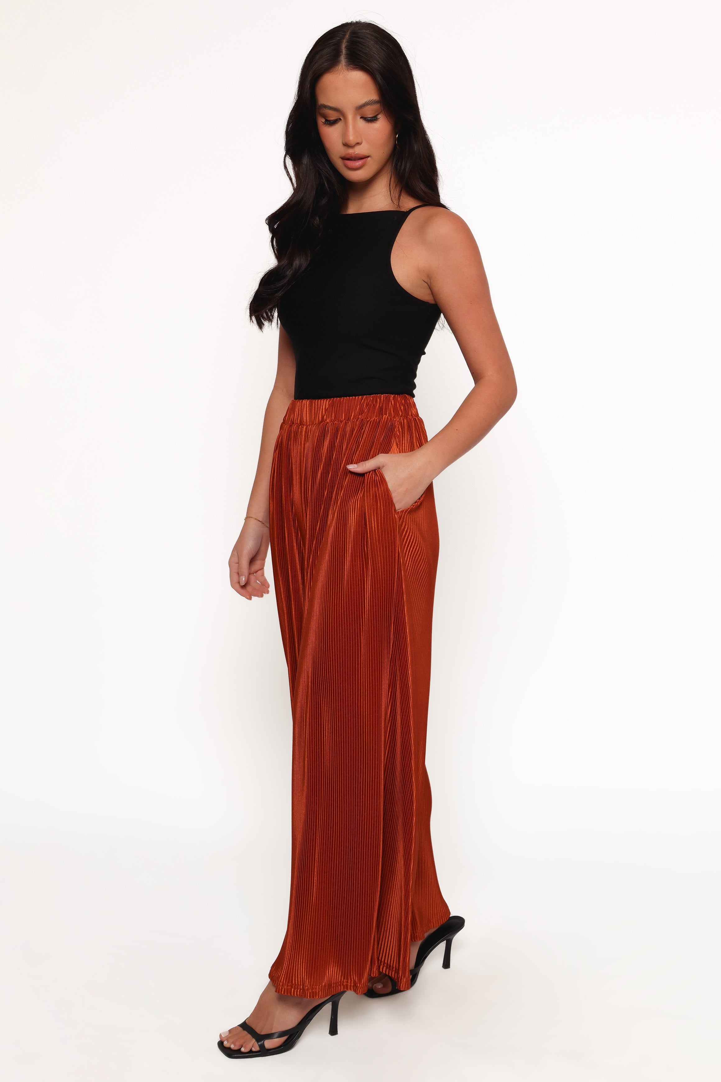 Leria Wide Pant - Burnt Orange