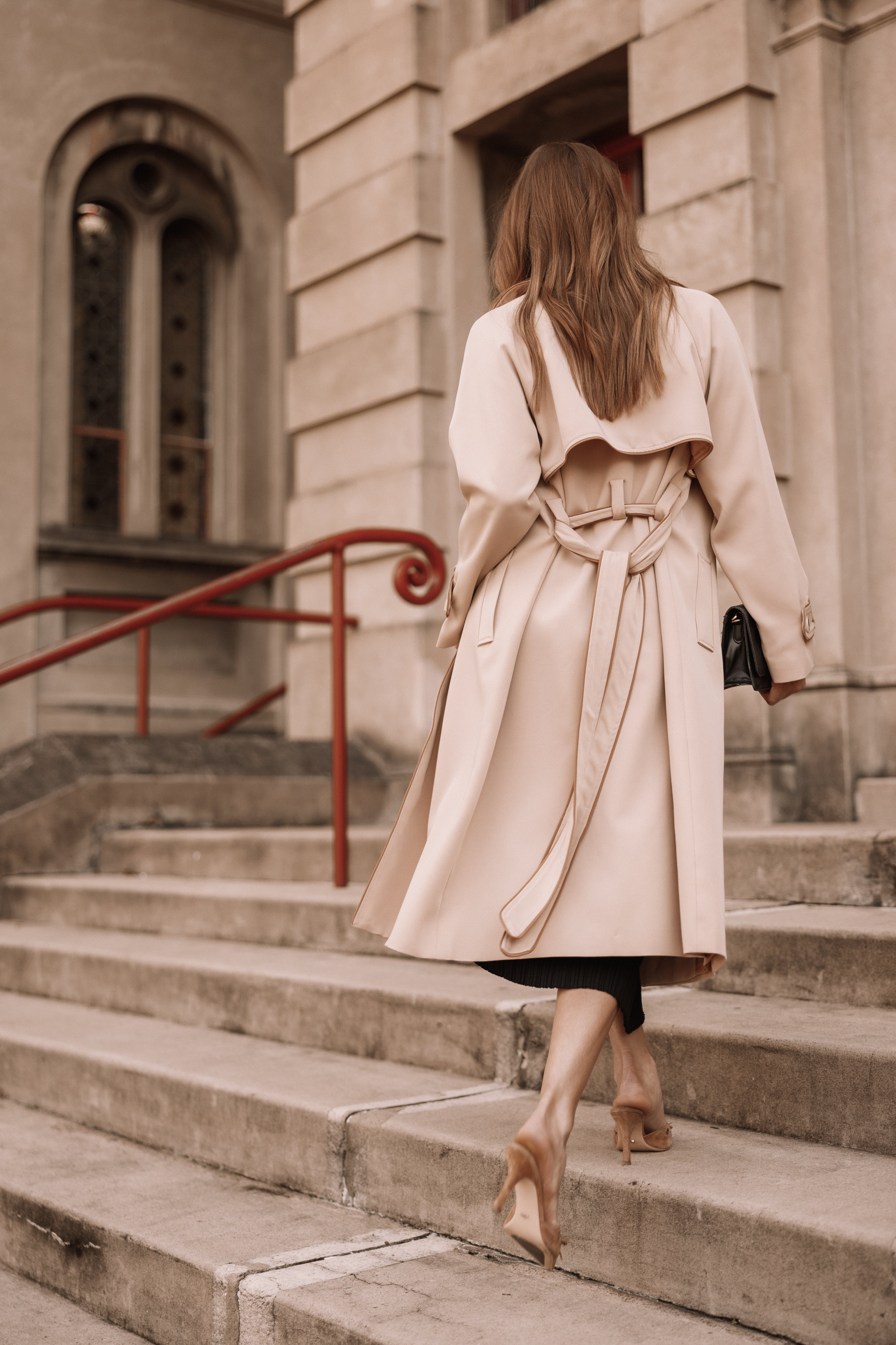 Cayenne Contrast Binding Trench Coat - Camel