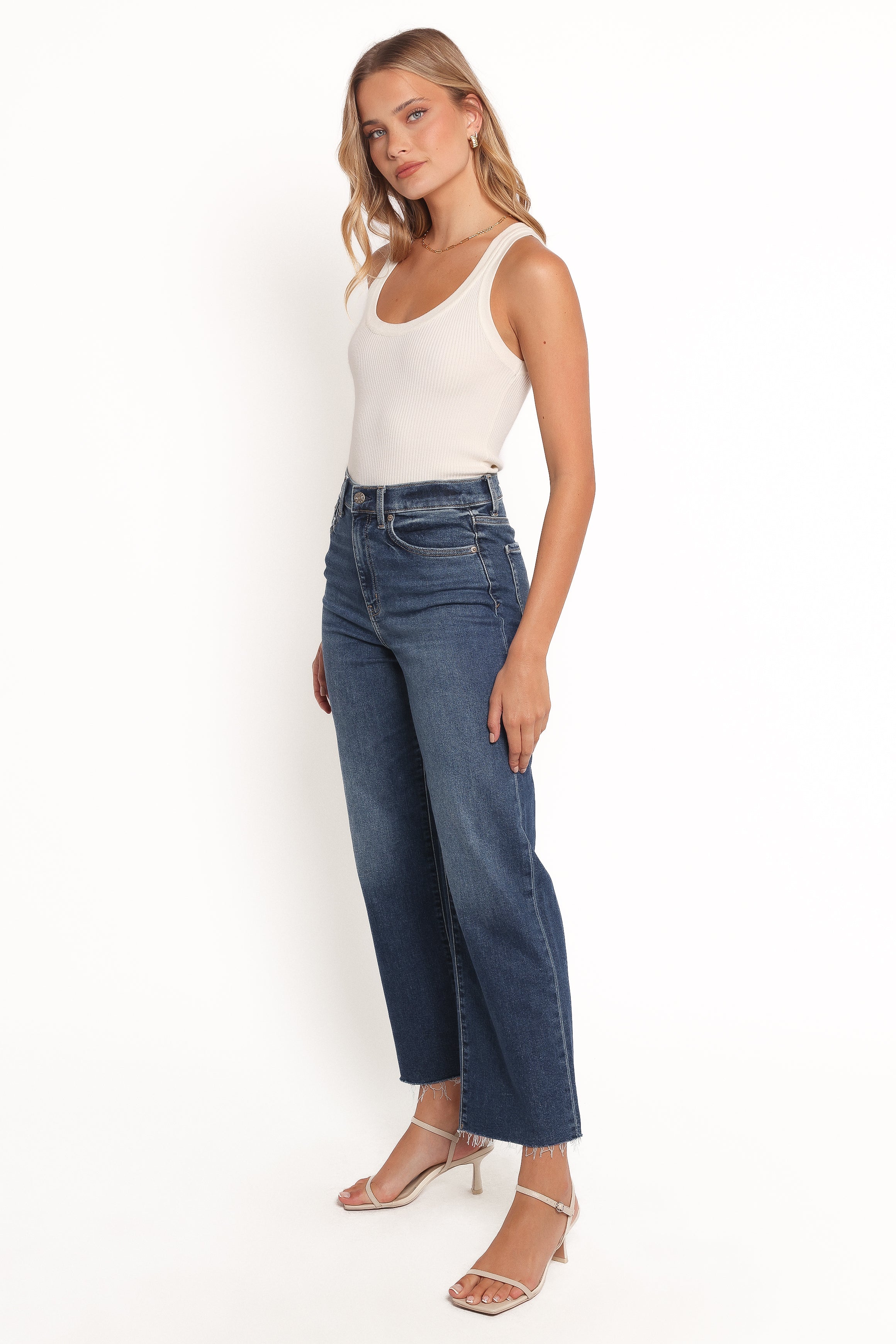 Pleaser Wide Leg Crop Jean - Uptown