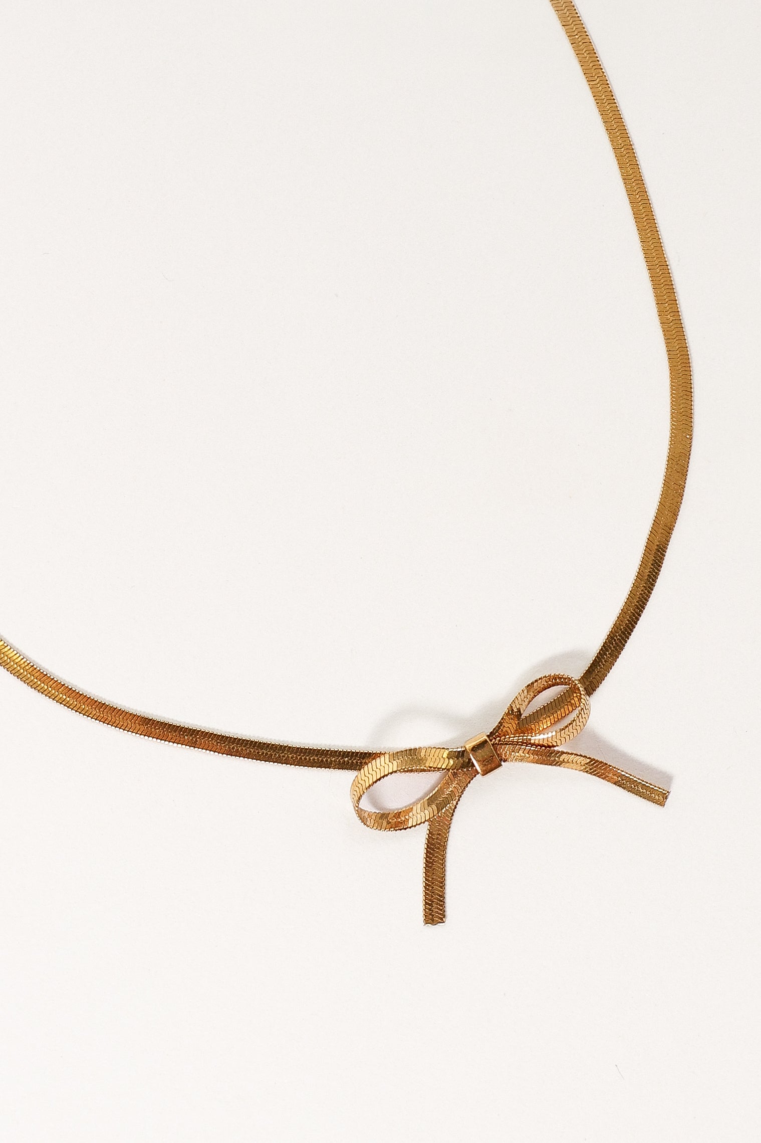 Lydia Bow Necklace - Gold