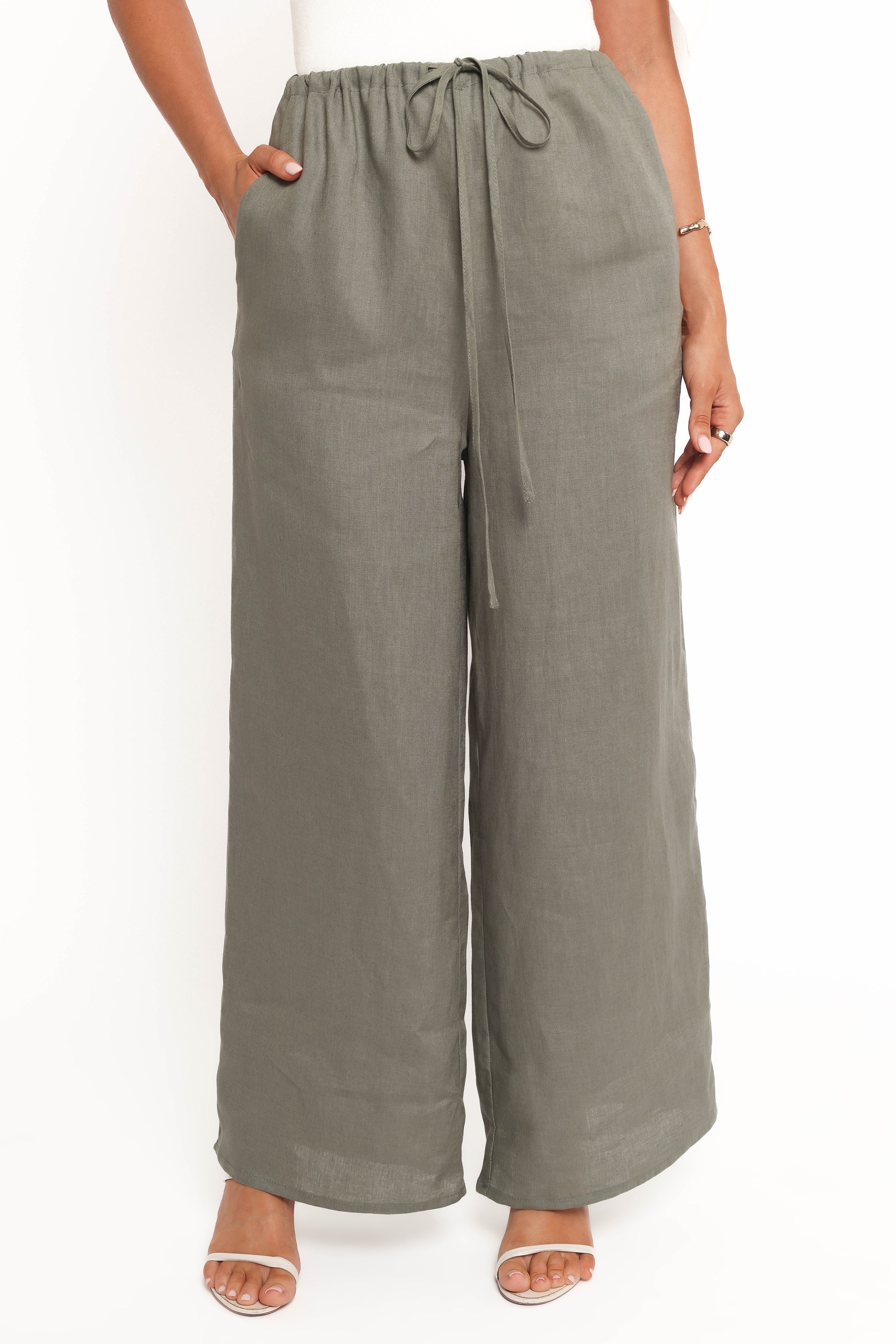 Clairo Linen Pant - Olive