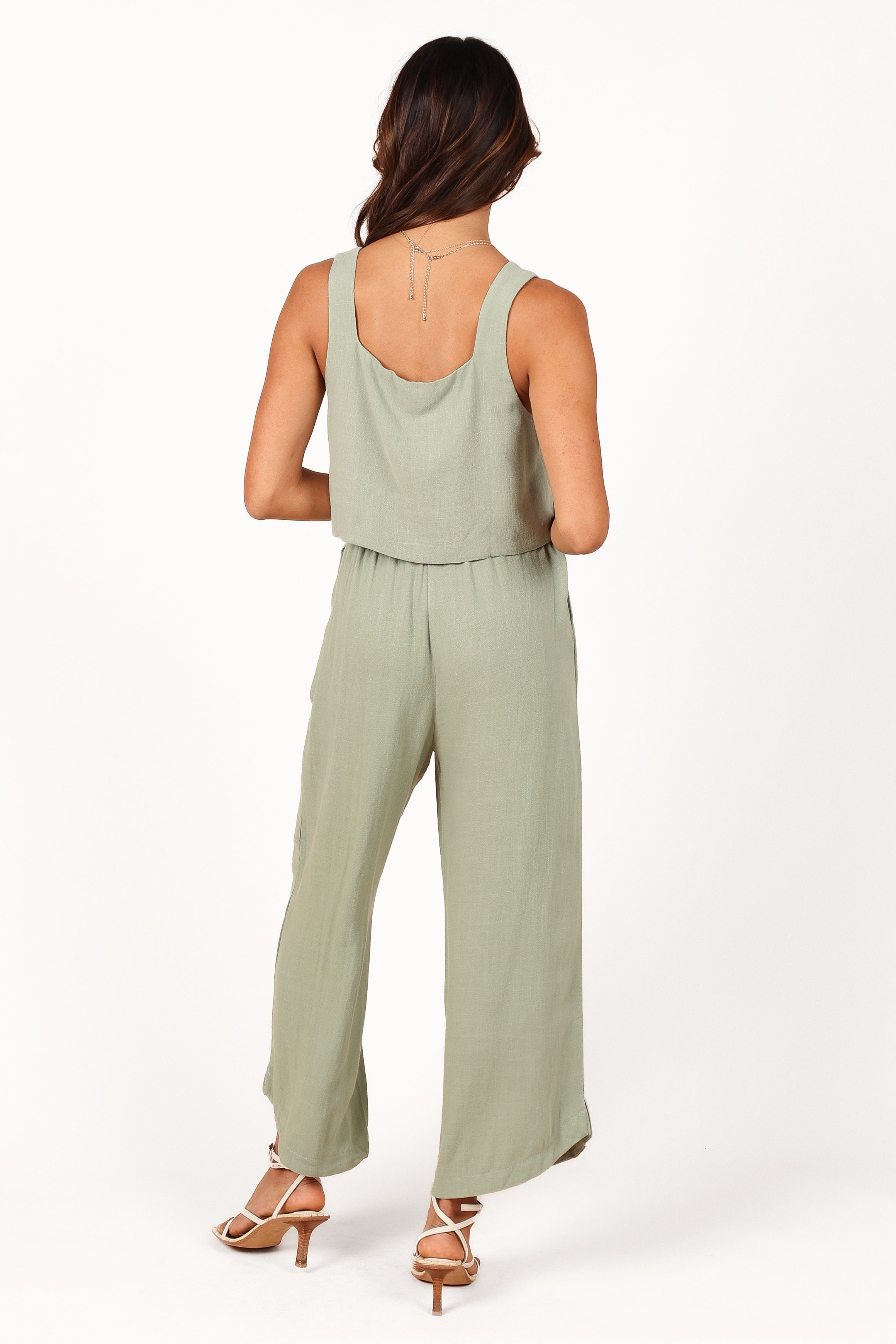 Eleanor High Waisted Pants - Green