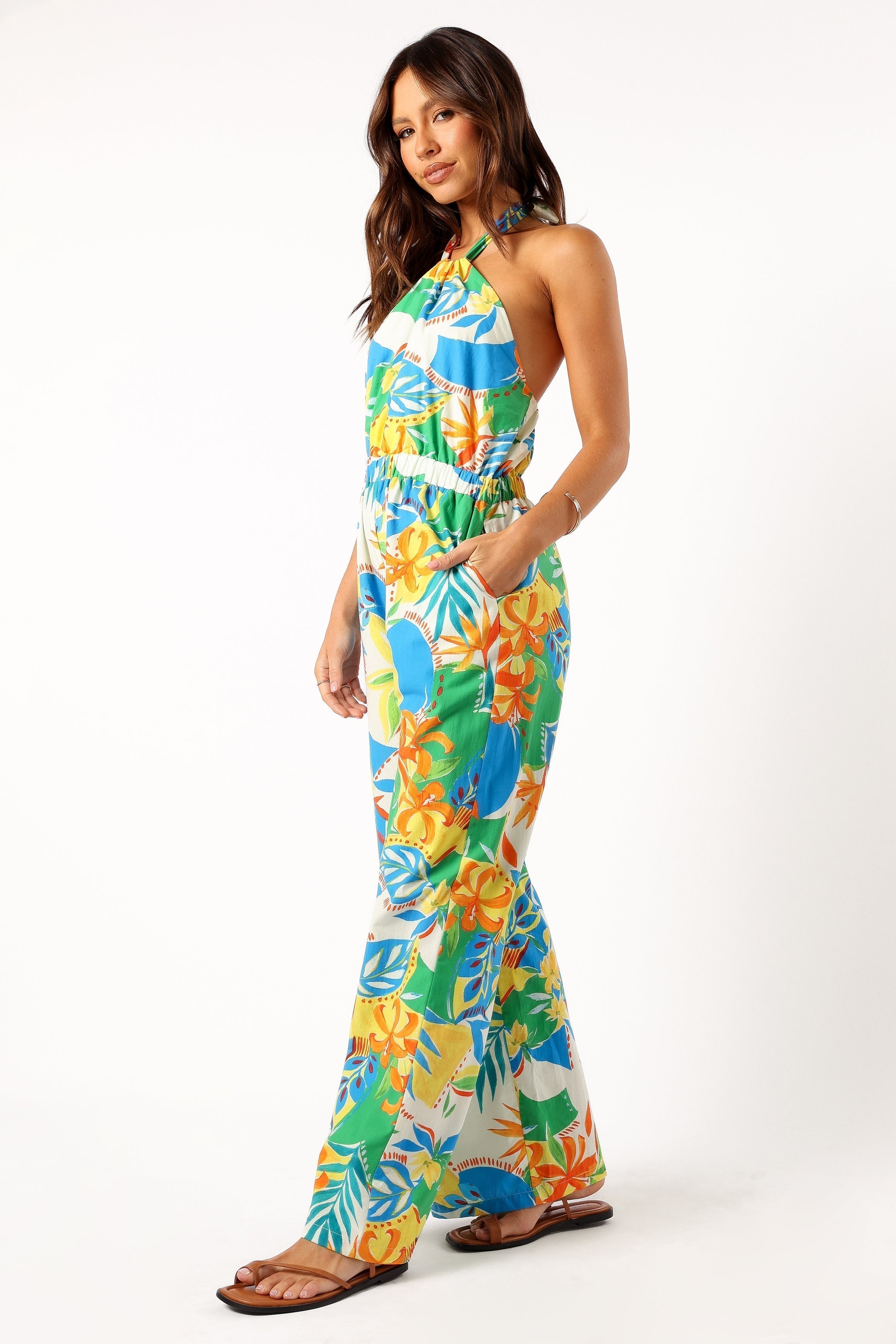 Harriet Halter Jumpsuit - Malta Print