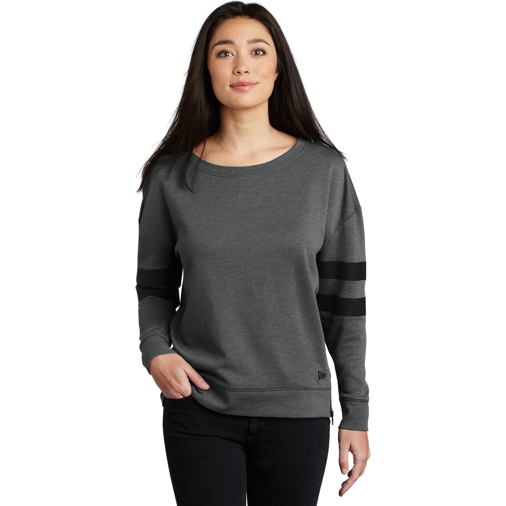 CLOSEOUT - New Era Ladies Tri-Blend Fleece Varsity Crew