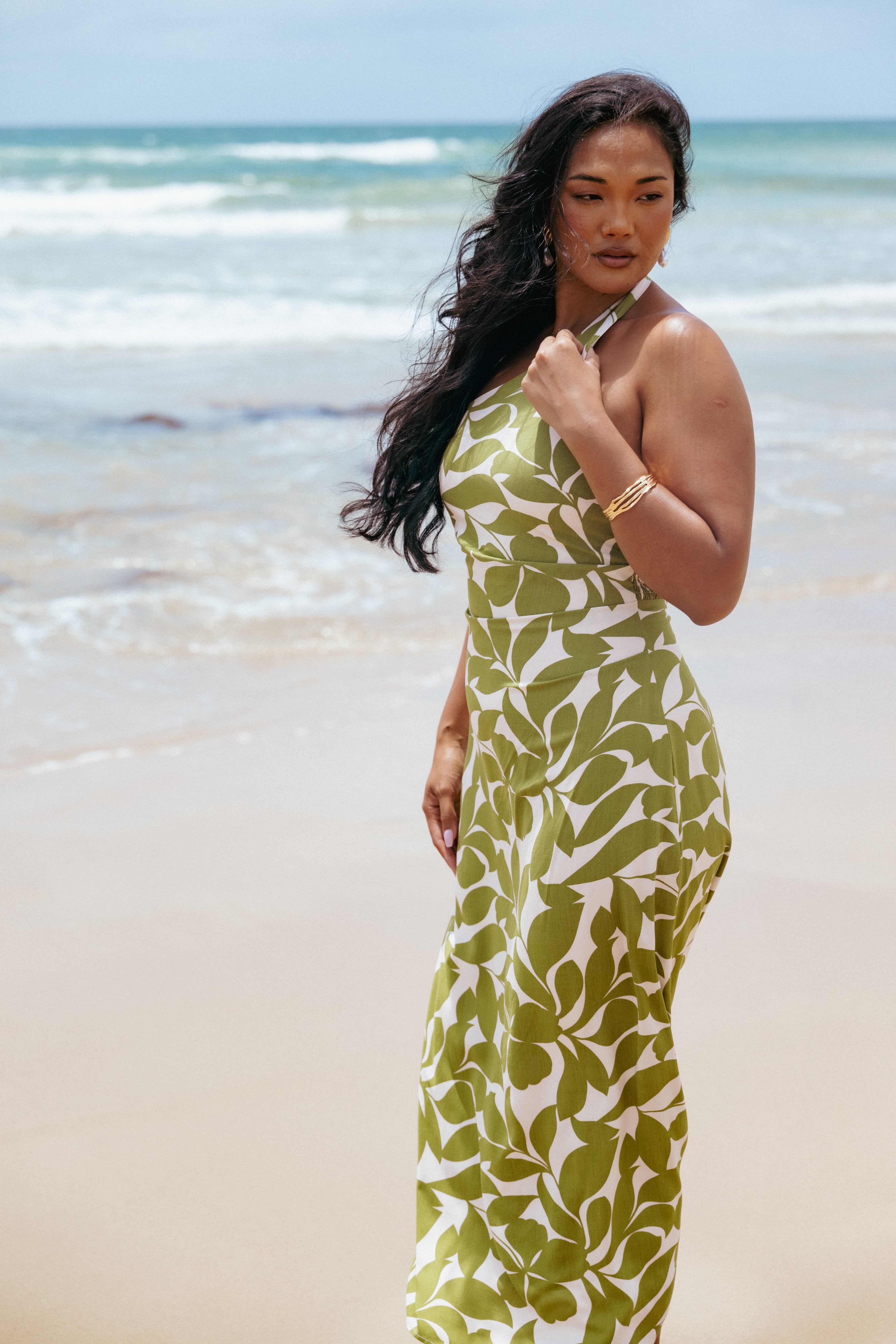 Alexis Maxi Dress - Green Floral